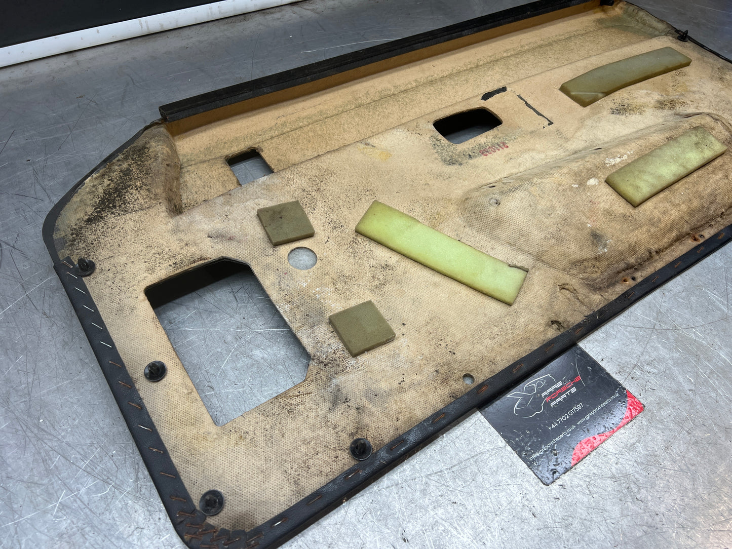 Porsche 924/944 early Porsche black door card used condition left side, Rhd, 478867011
