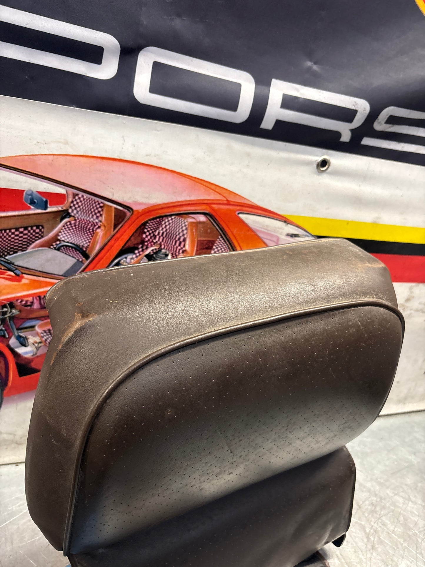 Porsche 928 rear seat backrest, brown, used 92852203752