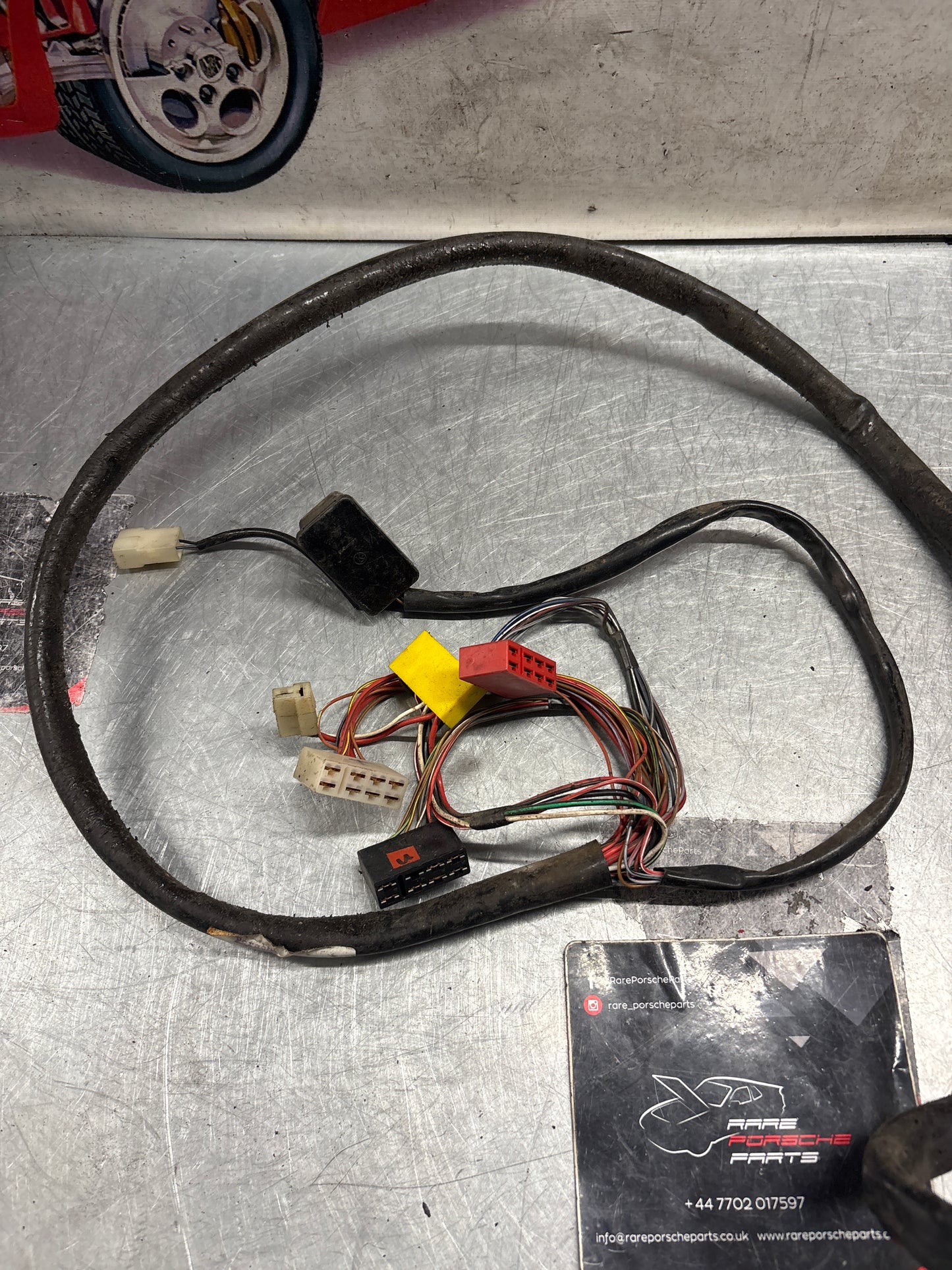 Porsche 928 S interior wiring harness, loom, rear section, from a LHD car, used 92861200424