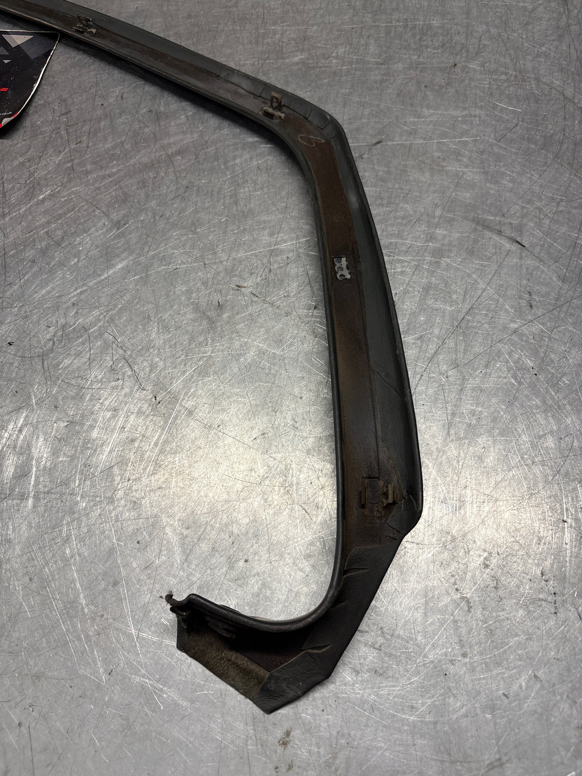 Porsche 928 left, off side door upper frame surround trim, green 92855502502, used