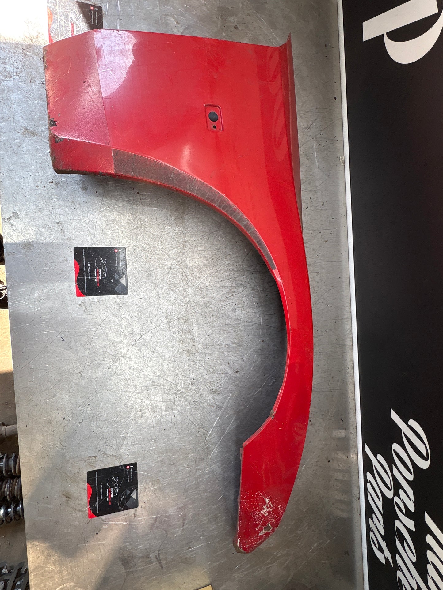 Porsche 944, early front right wing, in need of repair