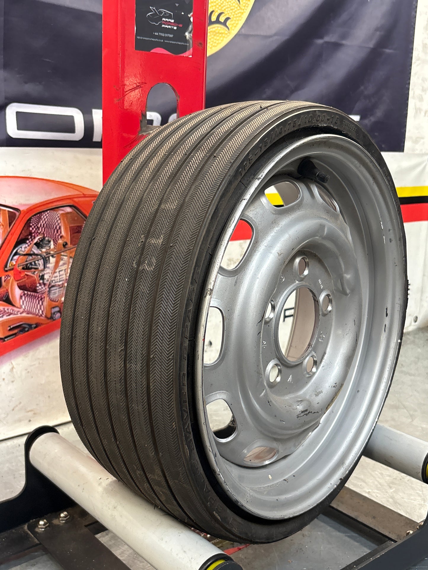 Porsche 911 944 924s spare wheel in steel with tyre, used