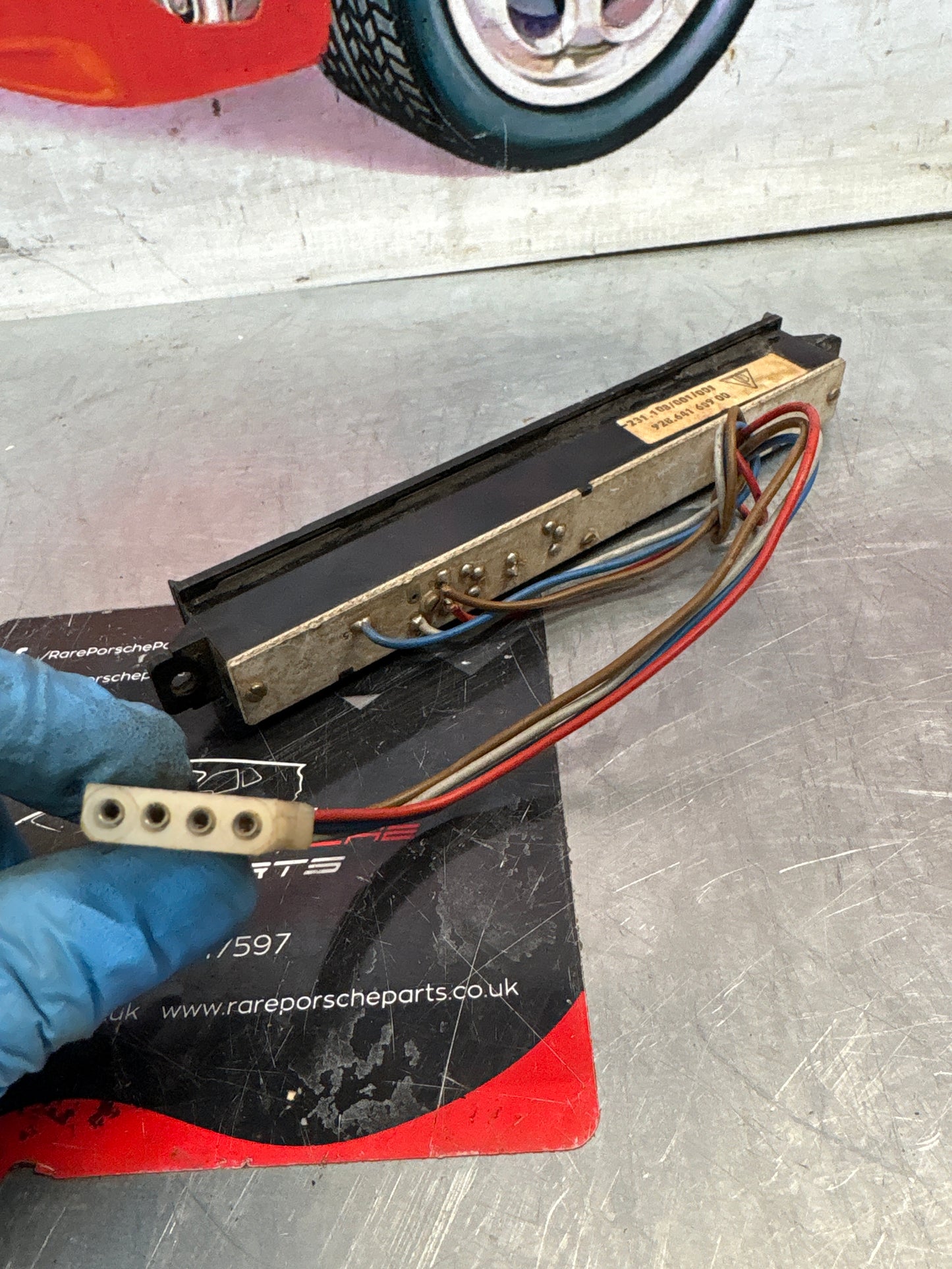 Porsche 928 front center dash panel, used 92864160900