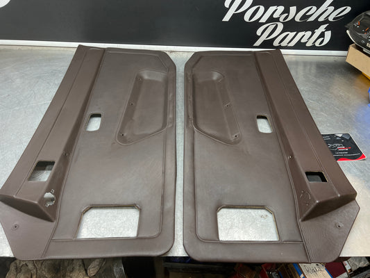 Porsche 924 944 -85.5 pair of Used RHD Porsche brown door cards, 478867011 / 478867012 used