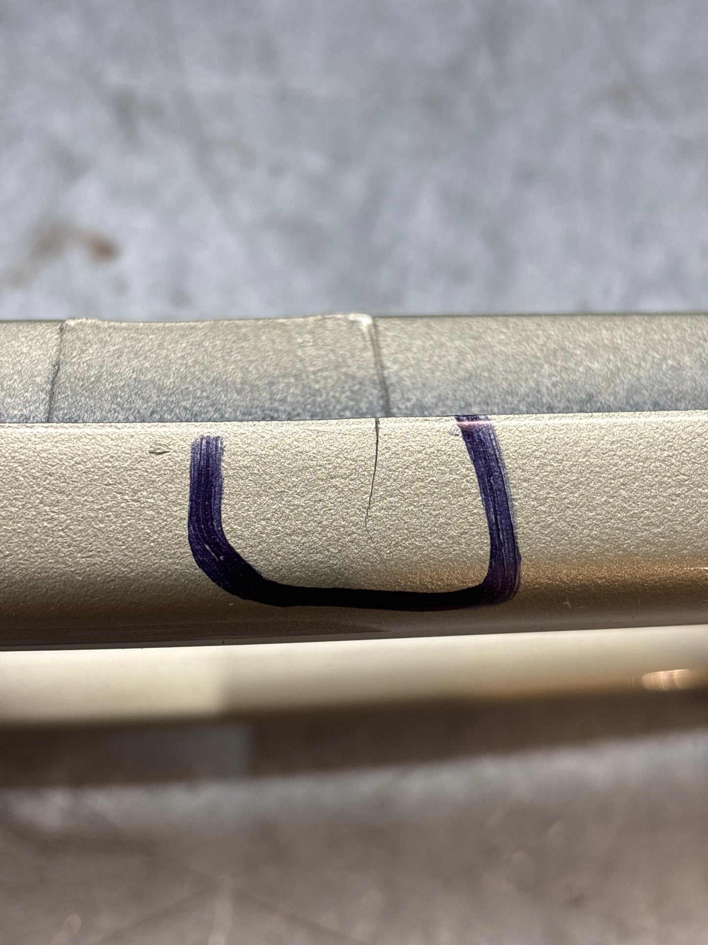 Porsche 944 Front Right Bumper Light Frame, surround bezel - Trim 93150519601 cracked