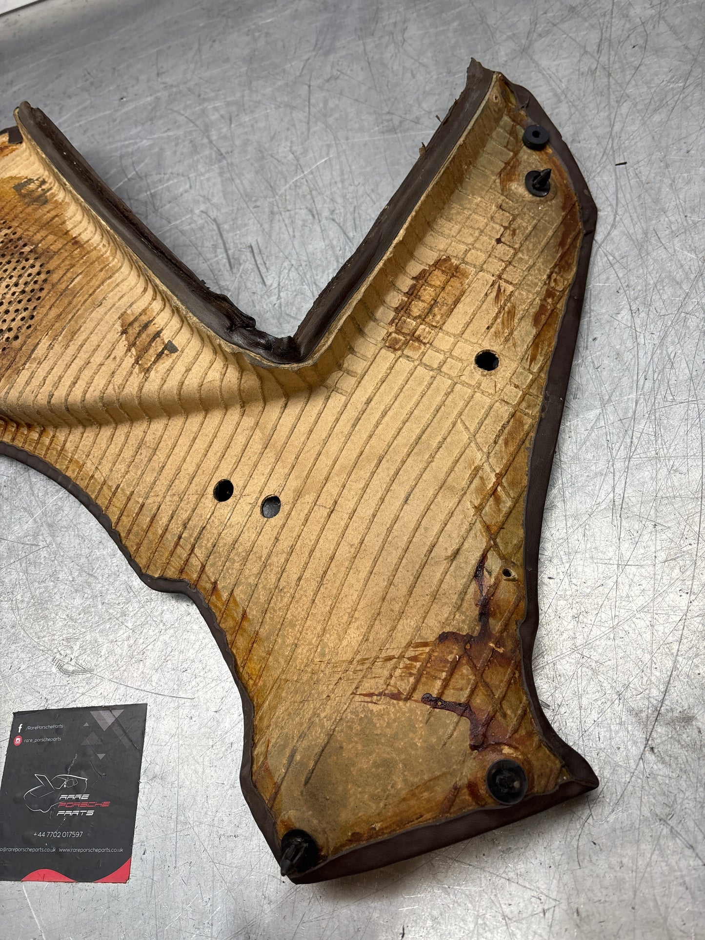 Porsche 944 924 brown left rear interior C Post trim /card . Quarter panel trim used, 94455502101