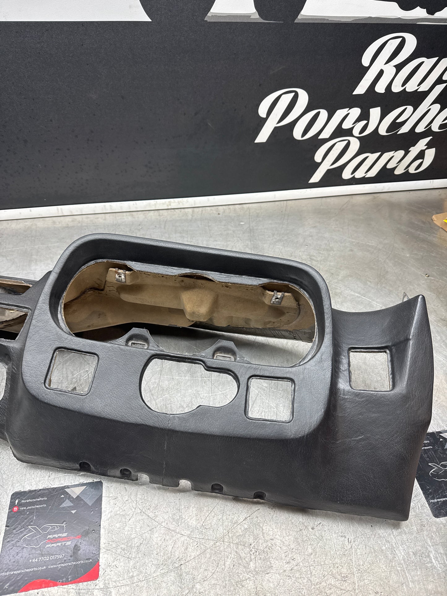 Porsche 924 944 reupholstered dashboard, black, with glove box lid