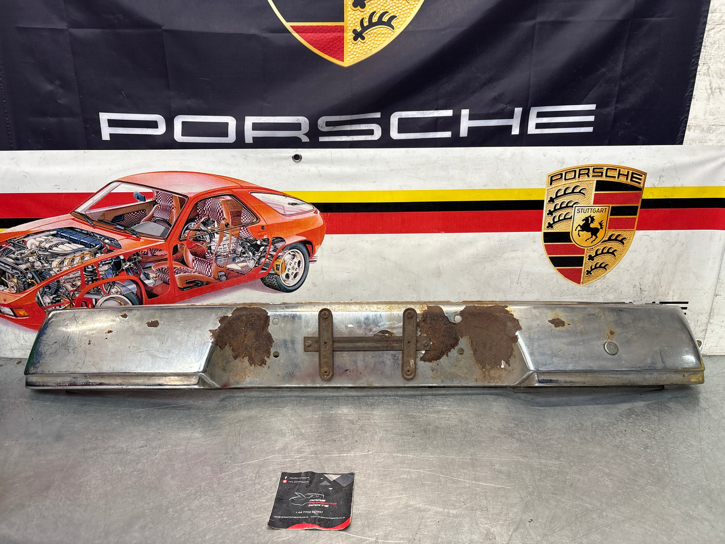 Porsche 914 chrome rear bumper, used 91450501910