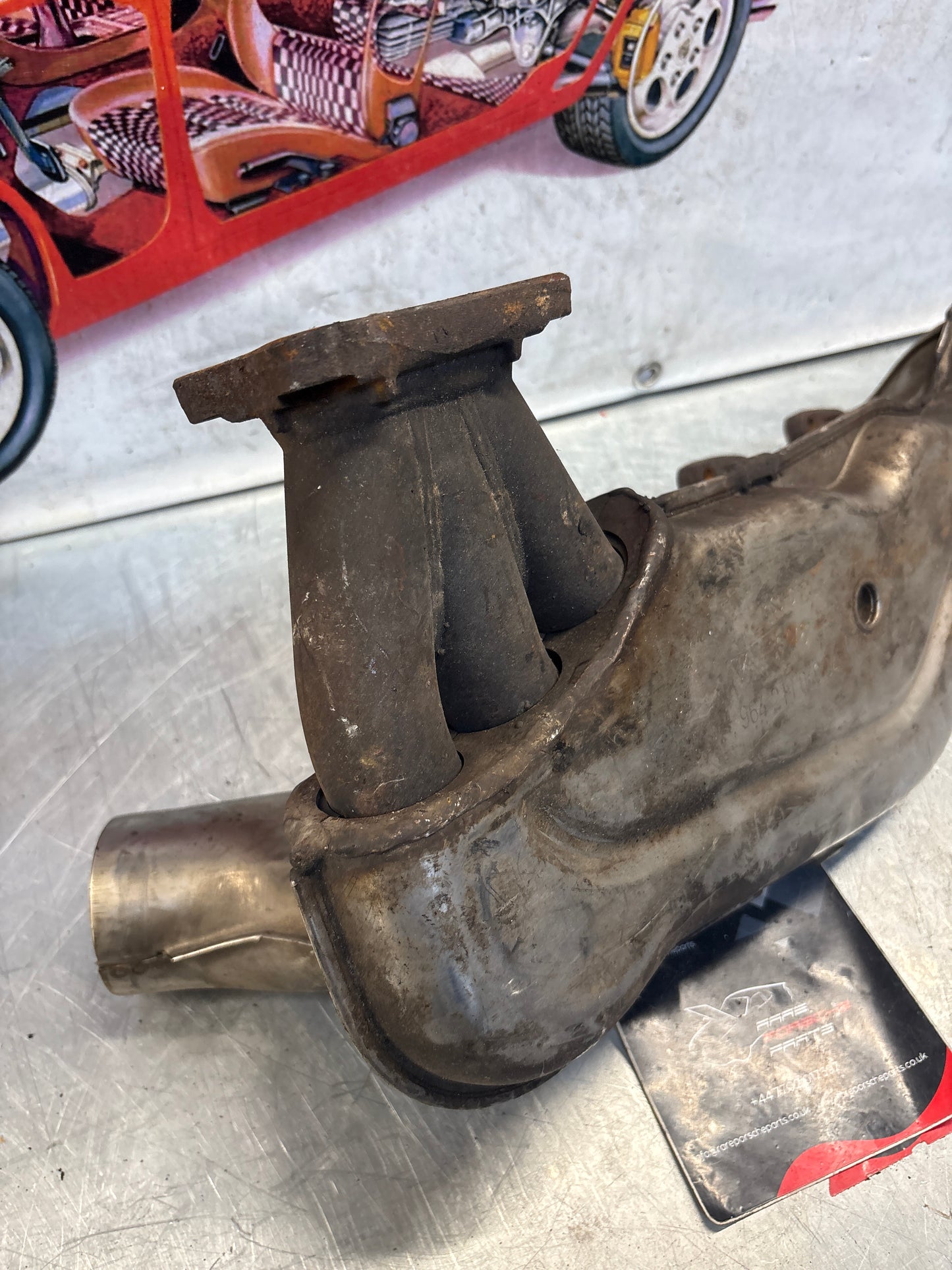 Porsche 911 964 right heat exchanger, used 96421104004