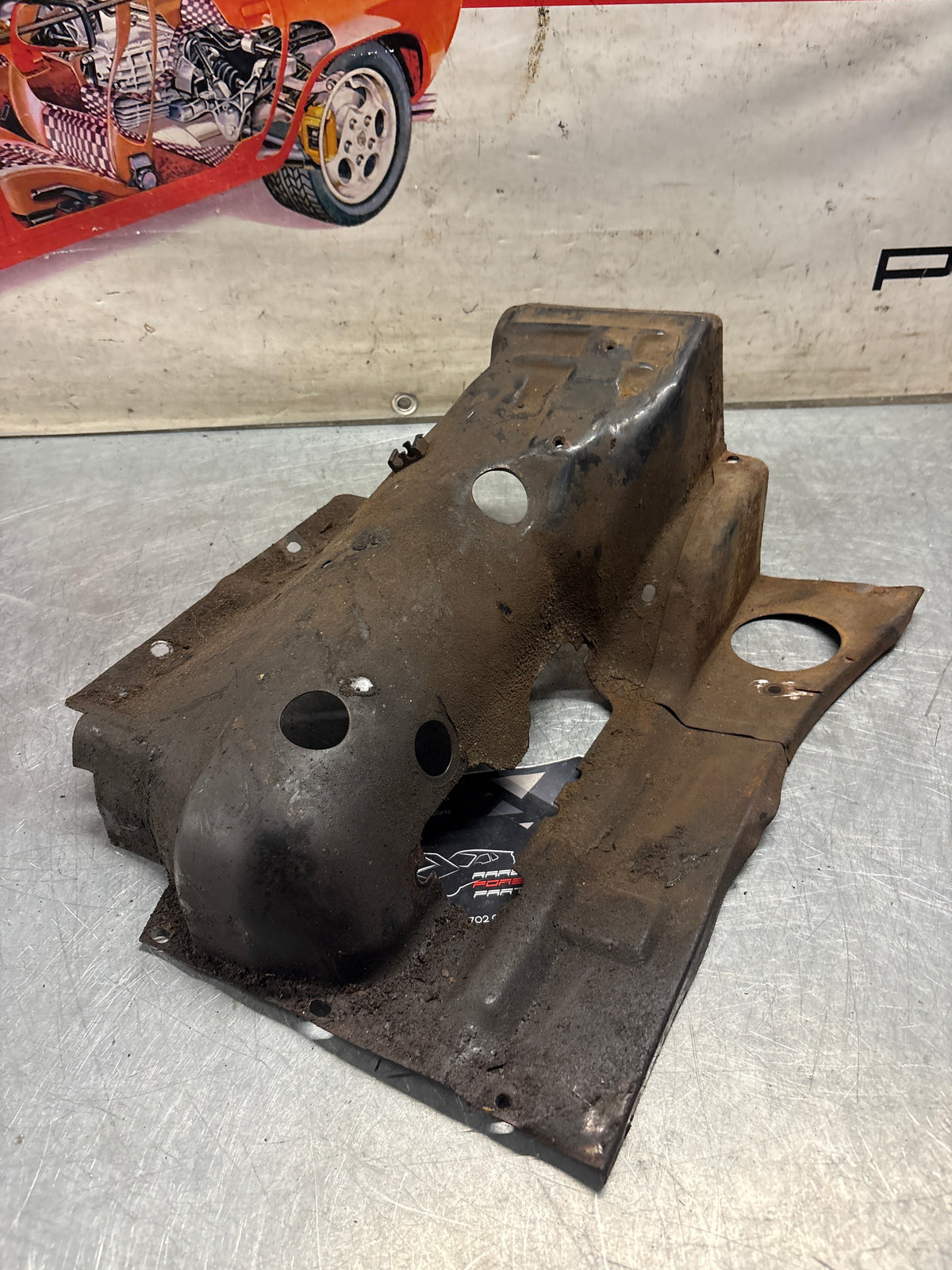 Porsche 914 cylinder cover heat shield, used 022119299A