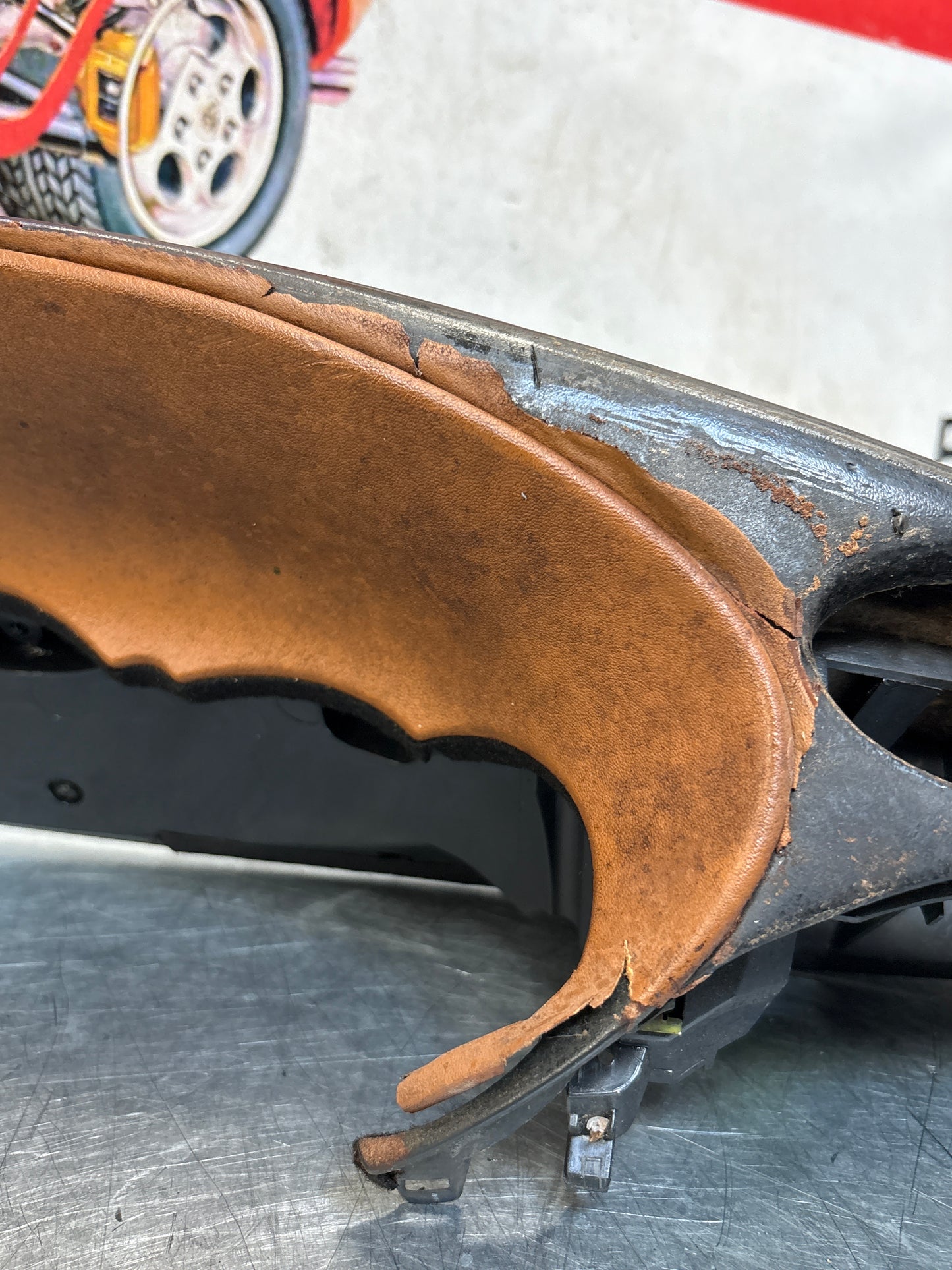 Porsche 911 996 dasboard cluster trim, used, black/brown 99655205902