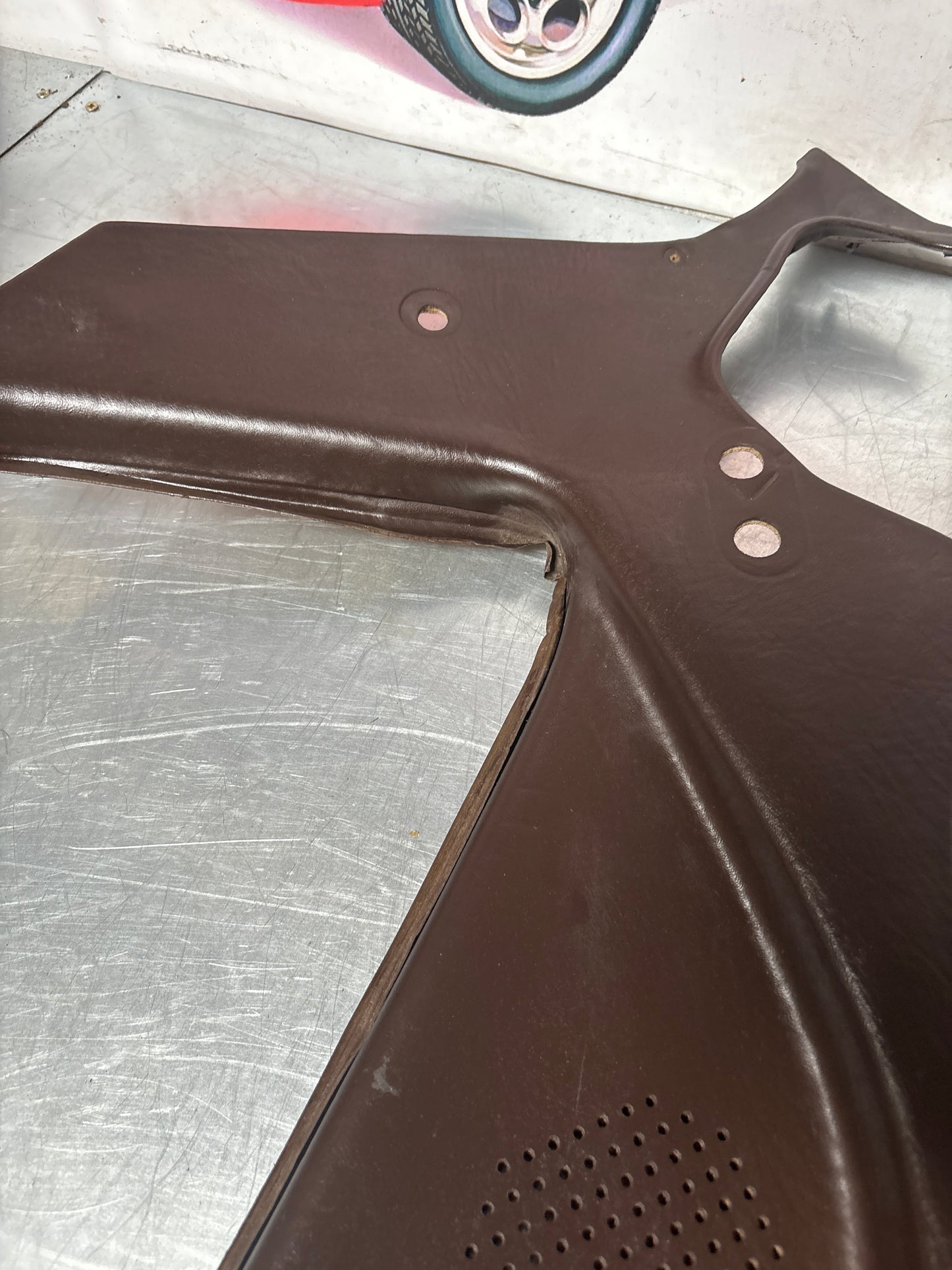 Porsche 944 924 brown rear interior C Post trims/cards. Quarter panel trim used 94455502101 94455502201