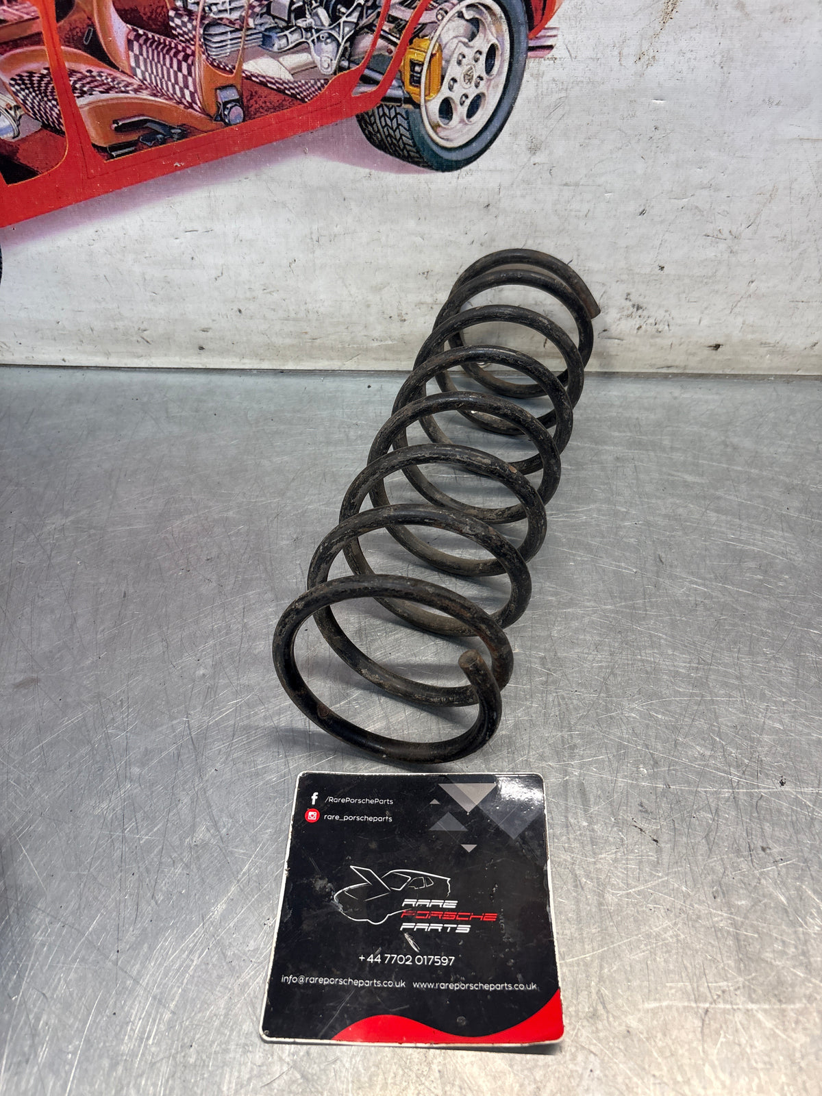 Porsche 924 front coil spring, used 477411105