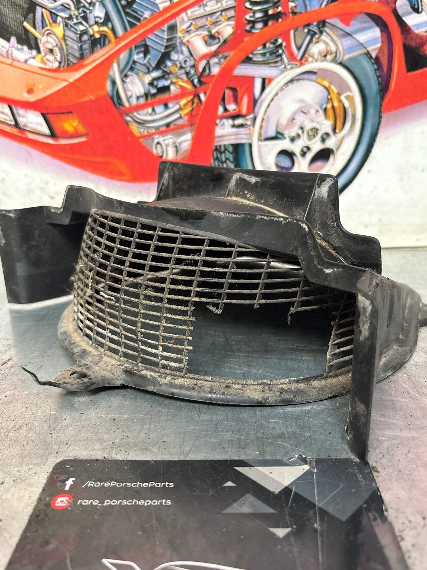 Porsche 924 turbo heater blower motor cover. 477819211 used