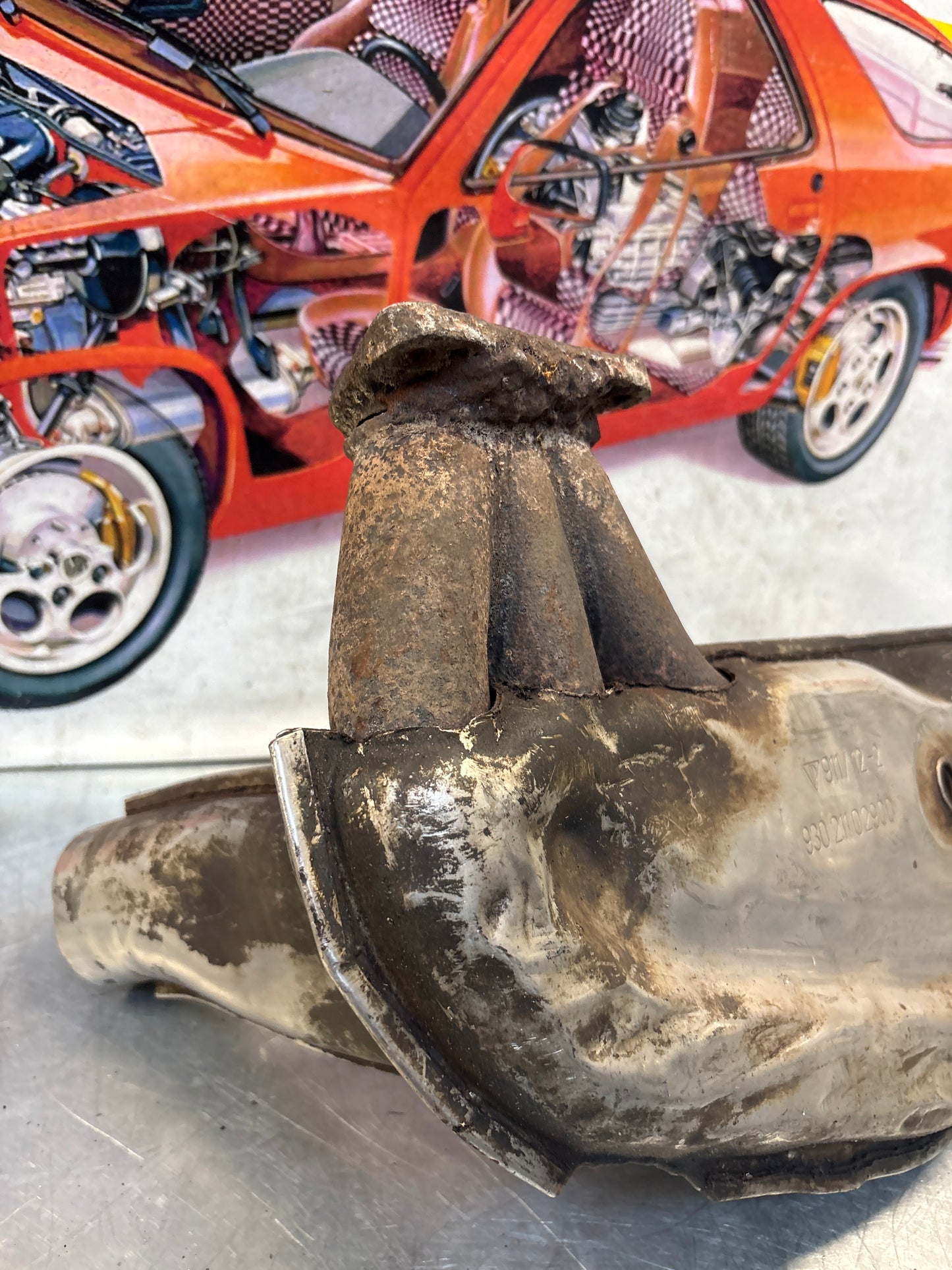 Porsche 911 930 heat exchanger, 93021102900, used