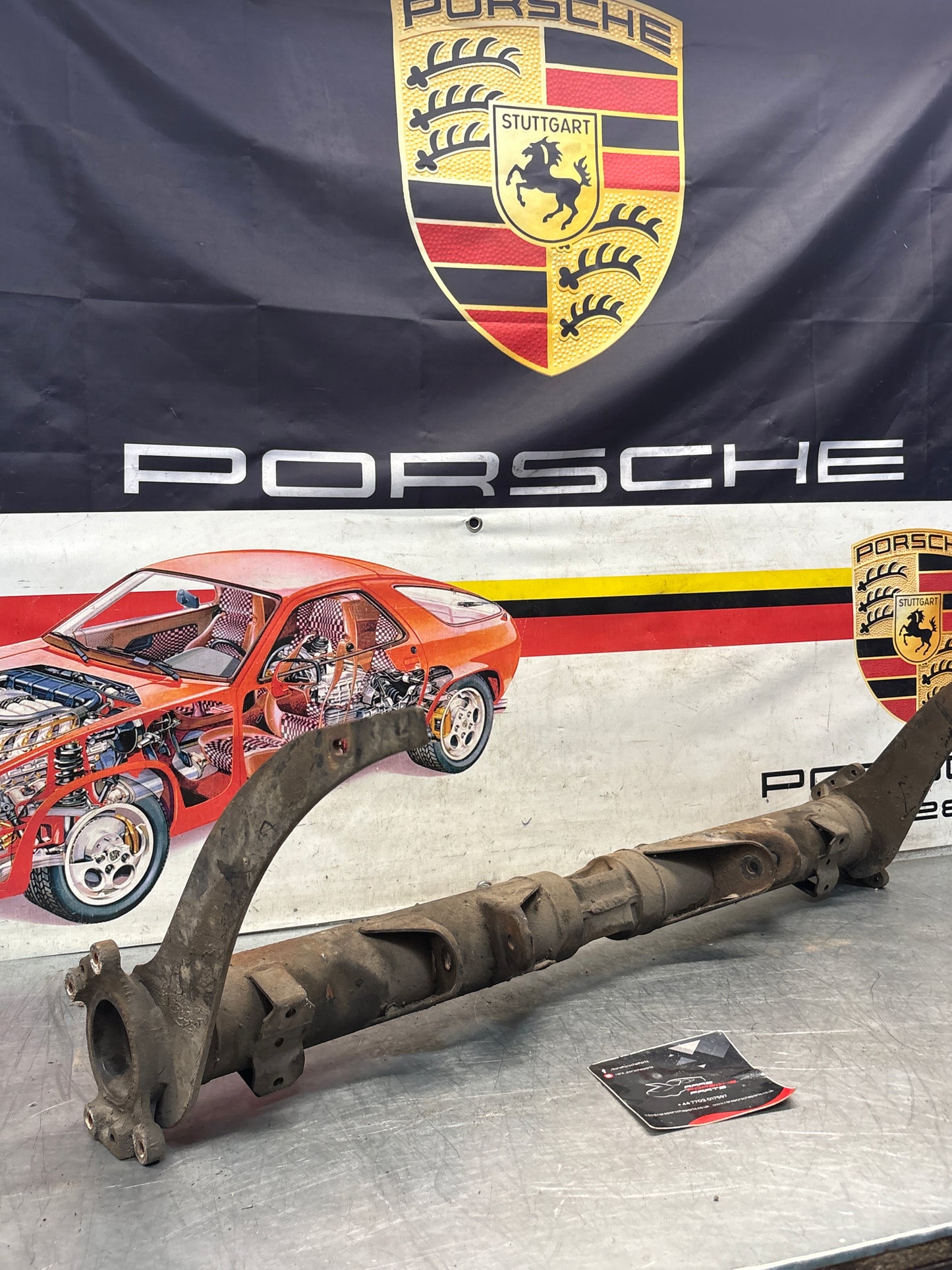 Porsche 924S/Turbo / 944 Rear axle carrier, used 94433104502