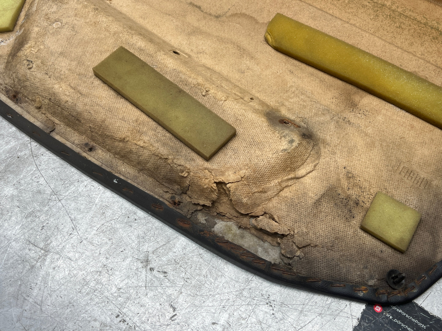 Porsche 924/944 early Porsche black door card used condition left side, Rhd, 478867011