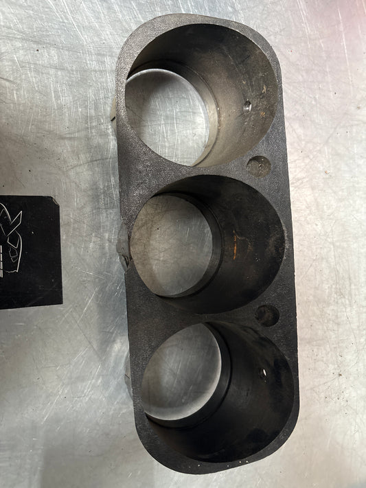 Porsche 924 early dash binnacle dial panel speedo surround 477857283 black, without hole used, for spares or repair