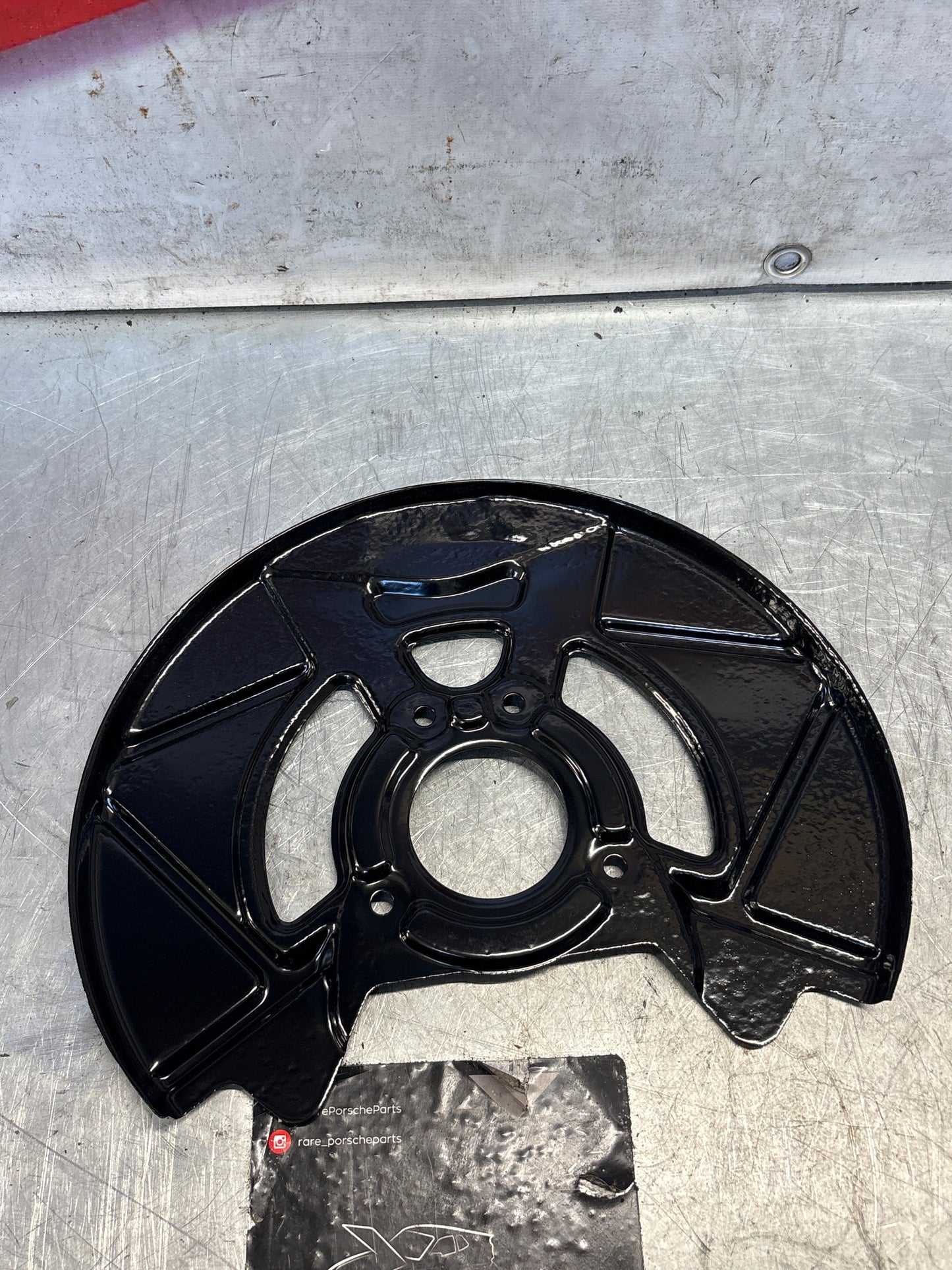 Porsche 924S 944 front disc dust backing plate, refurbished 94435108501