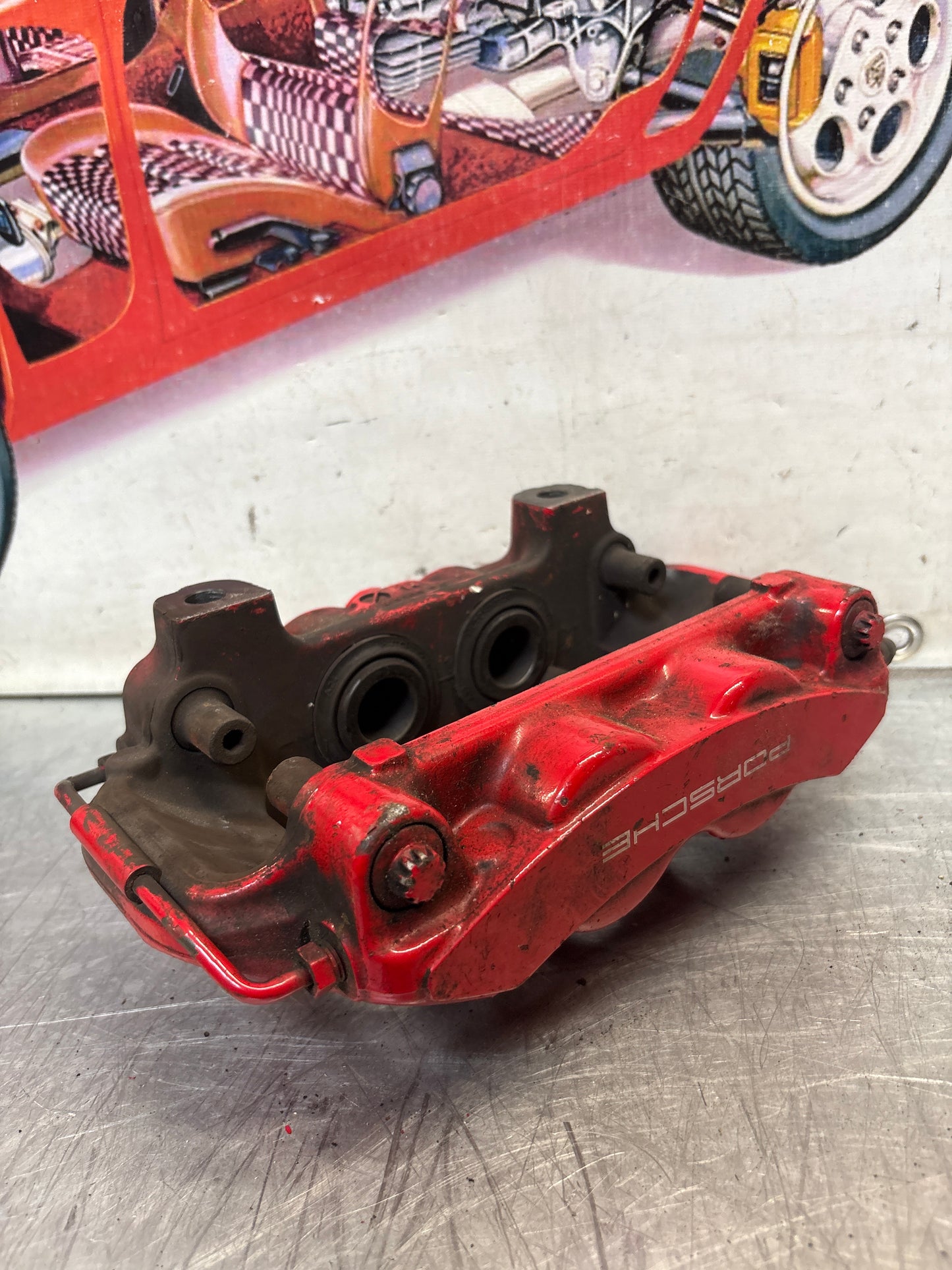 Porsche 911 997 Carrera / 981 Cayman S front left brake caliper, used 997351421/422