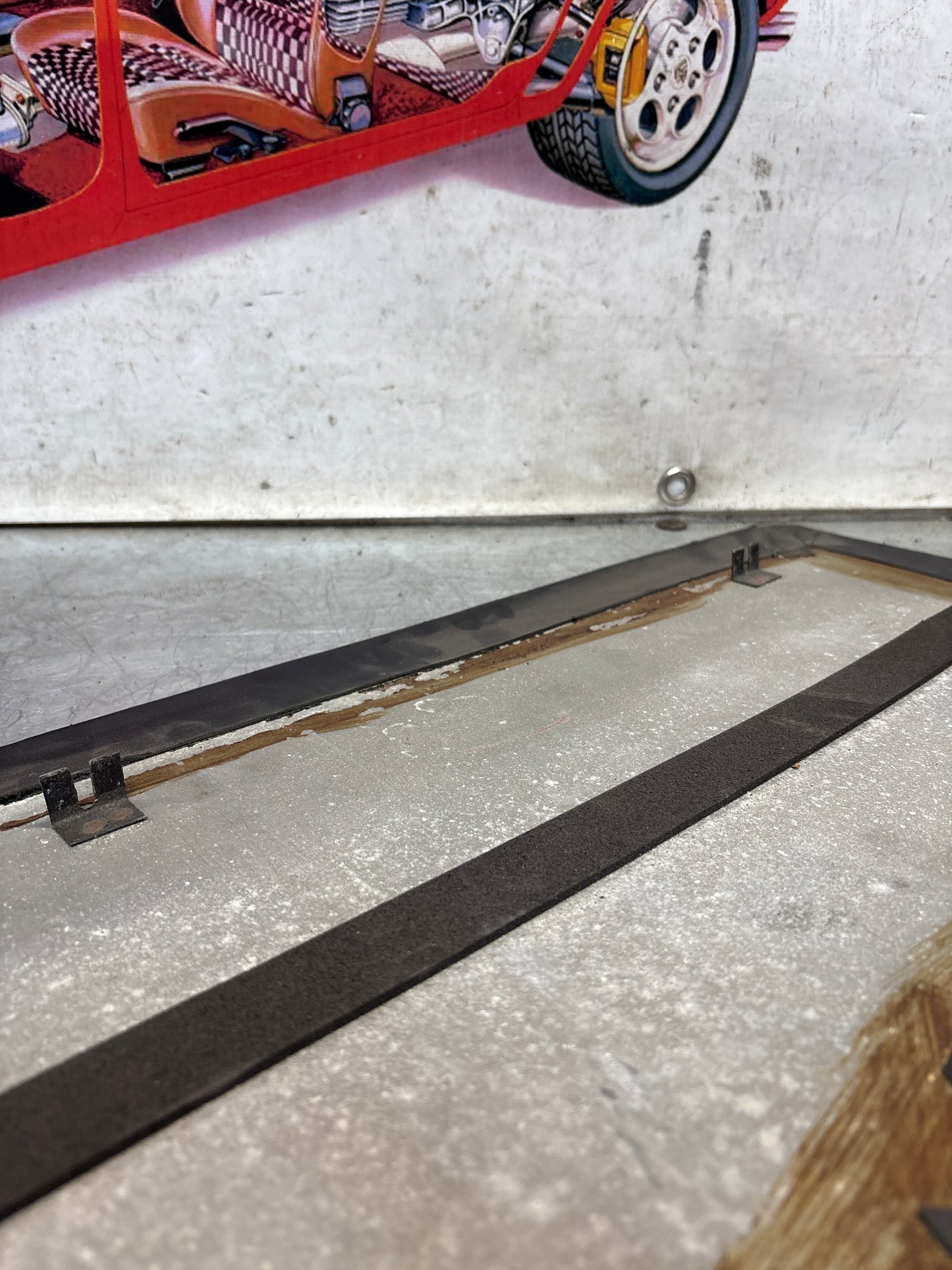 Porsche 928 sun roof headliner trim, black, used 92856406950KZ2