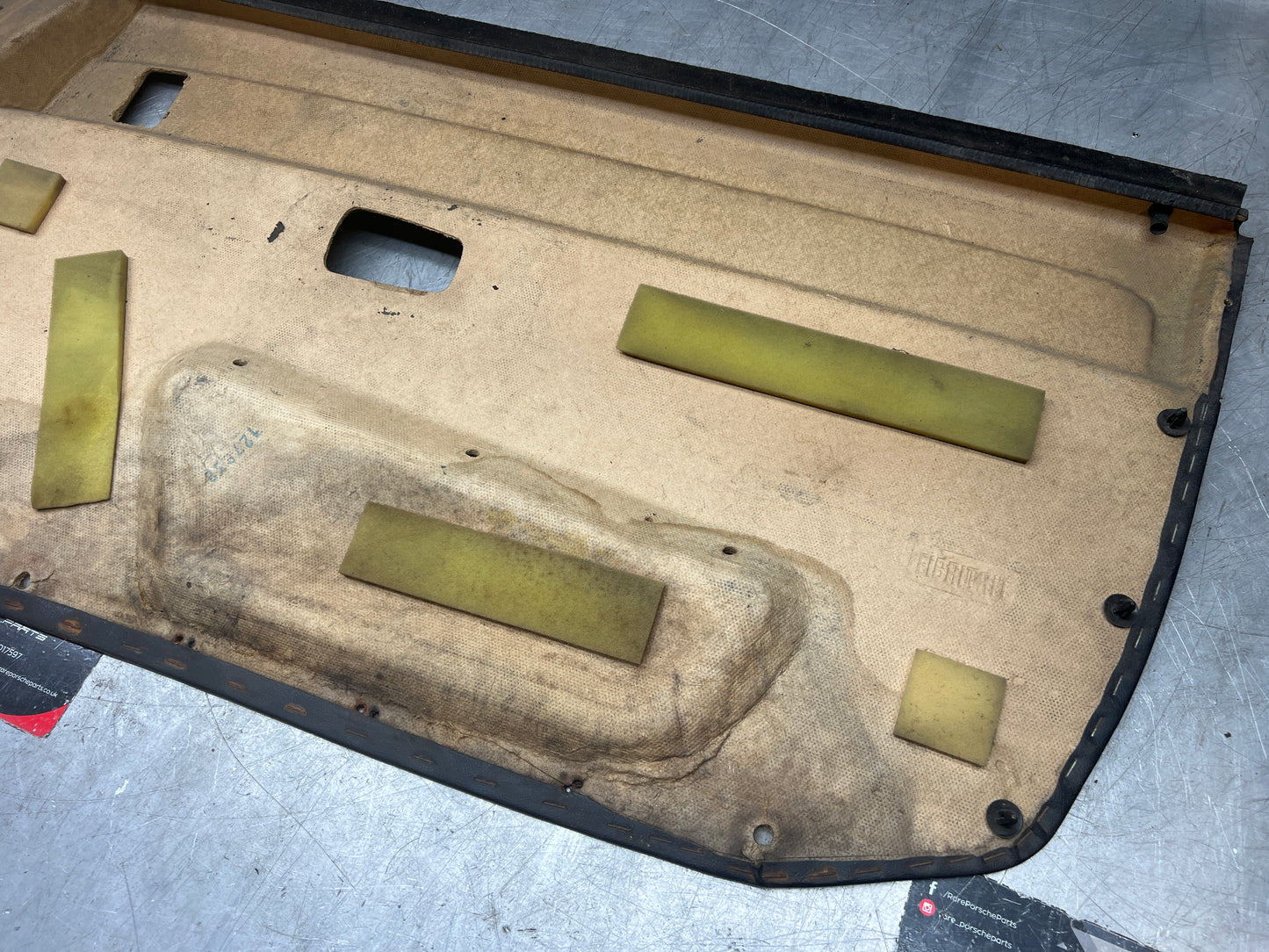 Porsche 924/944 early Porsche black door card used condition left side, Rhd, 478867011