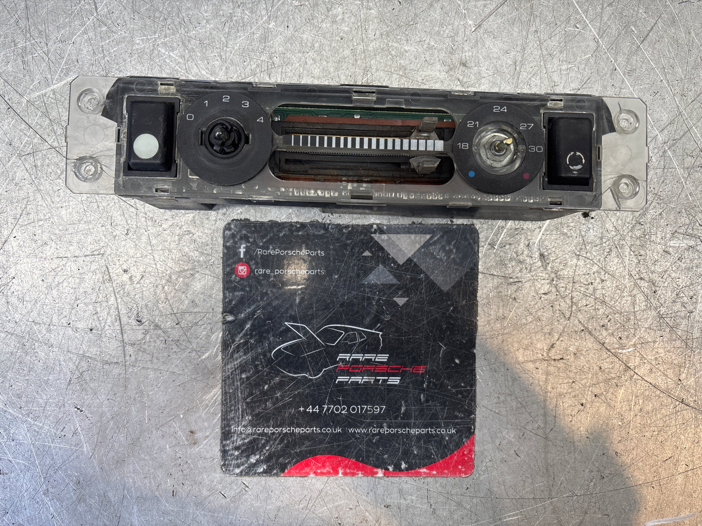Porsche 944 climate heater control switch unit 85.5-91 years. 94465302103 used, broken plastic