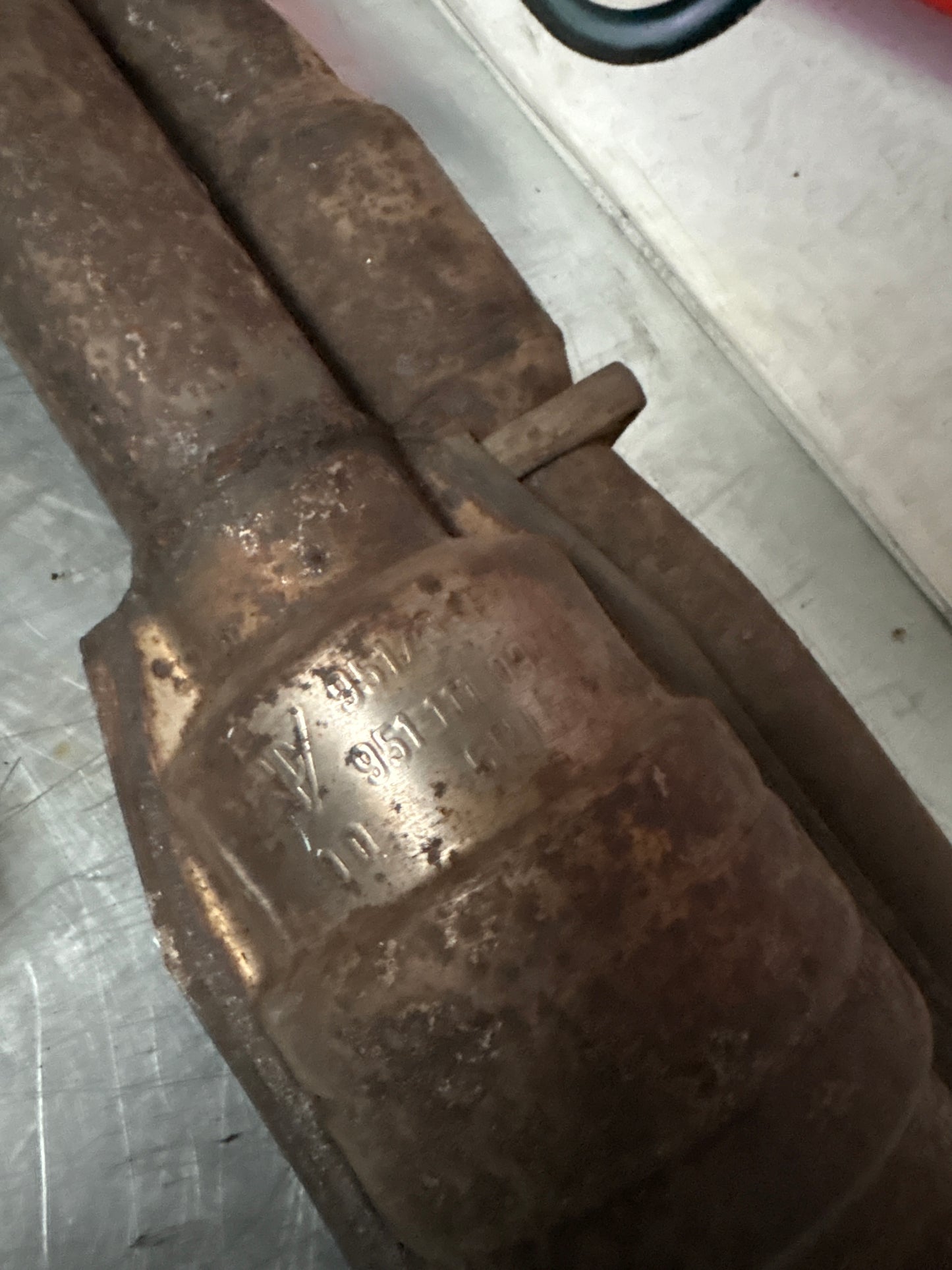 Porsche 944 Turbo front exhaust catalytic converter, used 95111109411