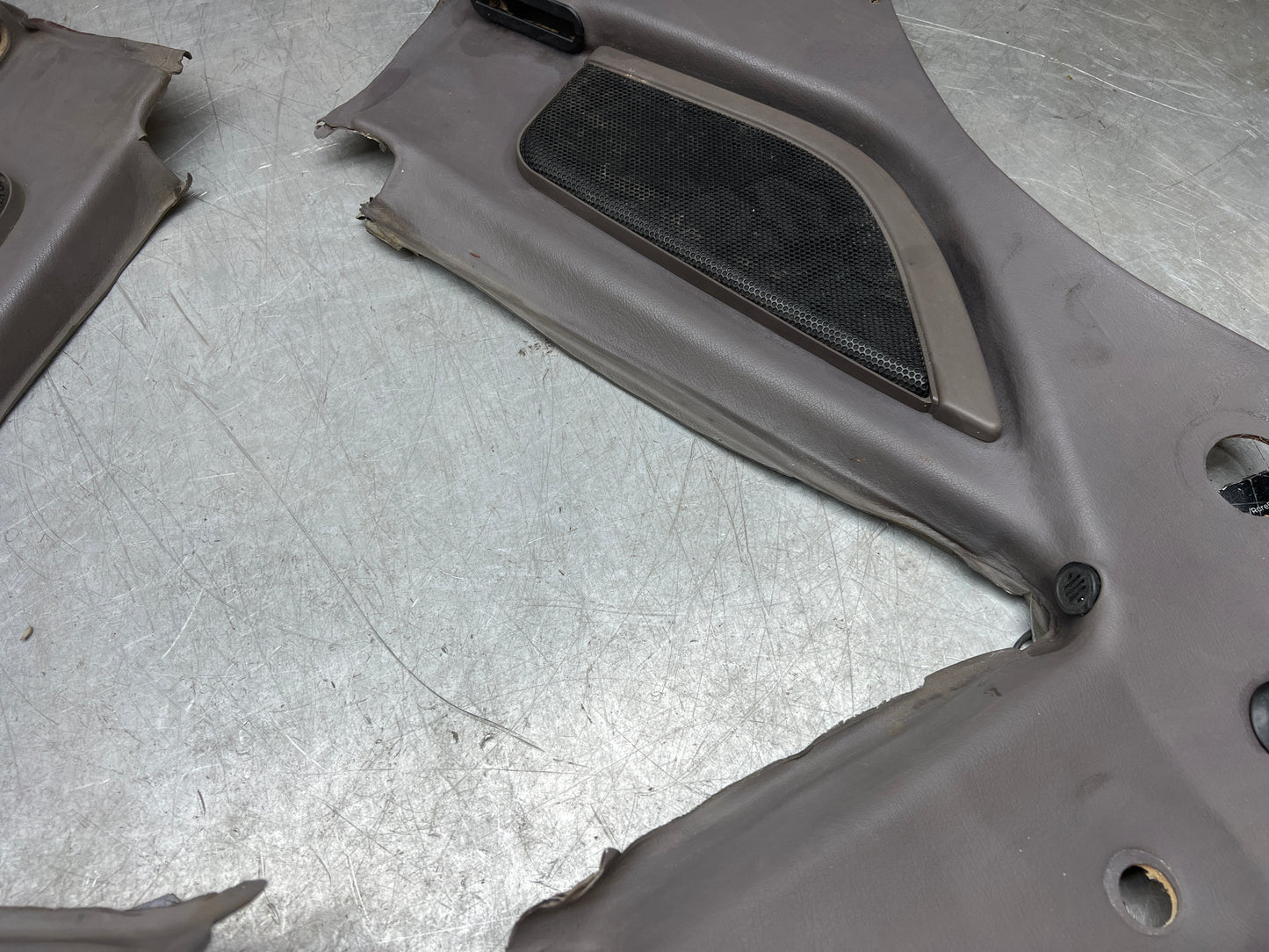 Porsche 944 Turbo S2 grey rear interior C Post trims/cards with M490 sound package, used spare or repairs 94455502113 / 94455502213