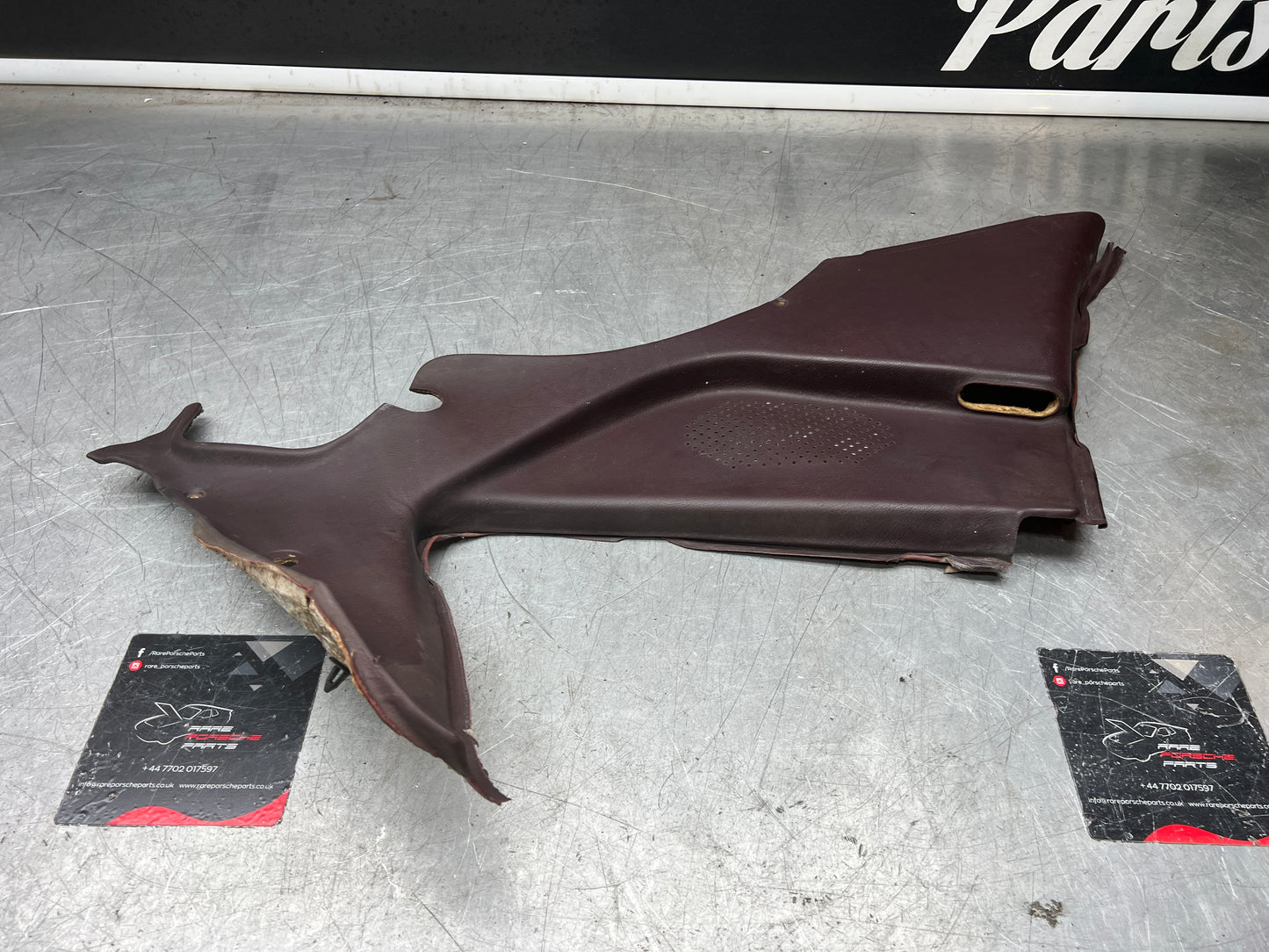 Porsche 944 burgundy rear interior C Post trims/cards. Quarter panel trim used 94455502101 94455502201