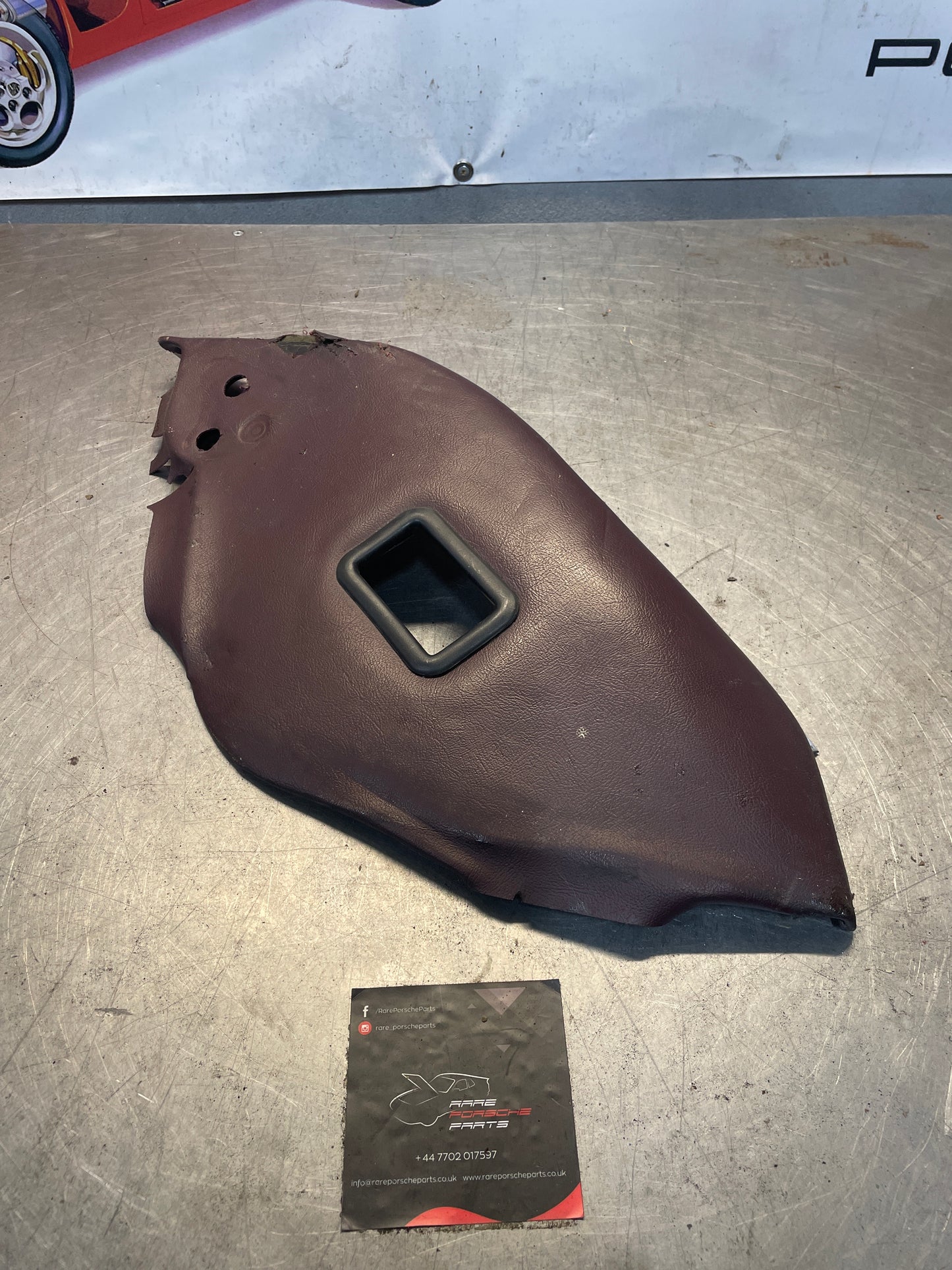 Porsche 928 Rear Seat Side Panel Left, burgundy, used 92852204104