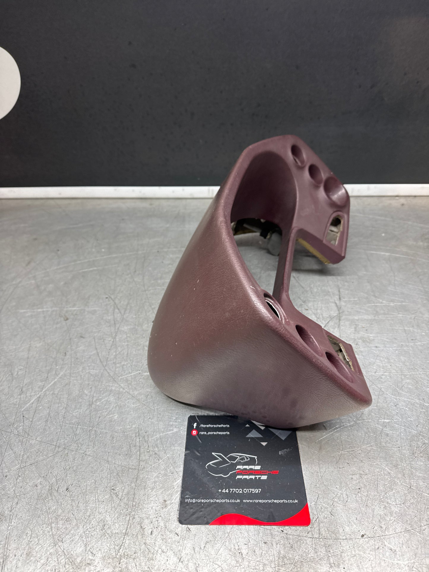 Porsche 928 S4 speedometer cluster frame, burgundy, used 92855203104