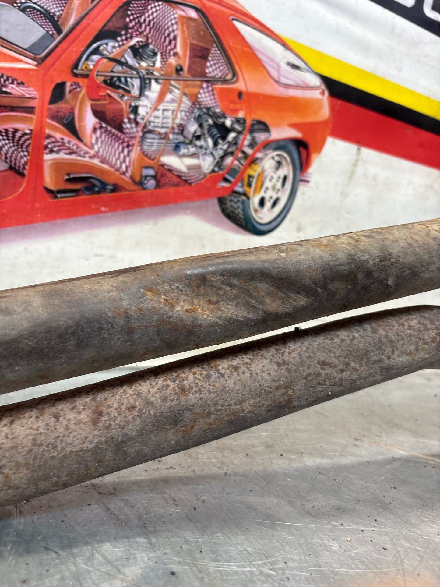 Porsche 924 exhaust pipe, used LHD only! 477253101H