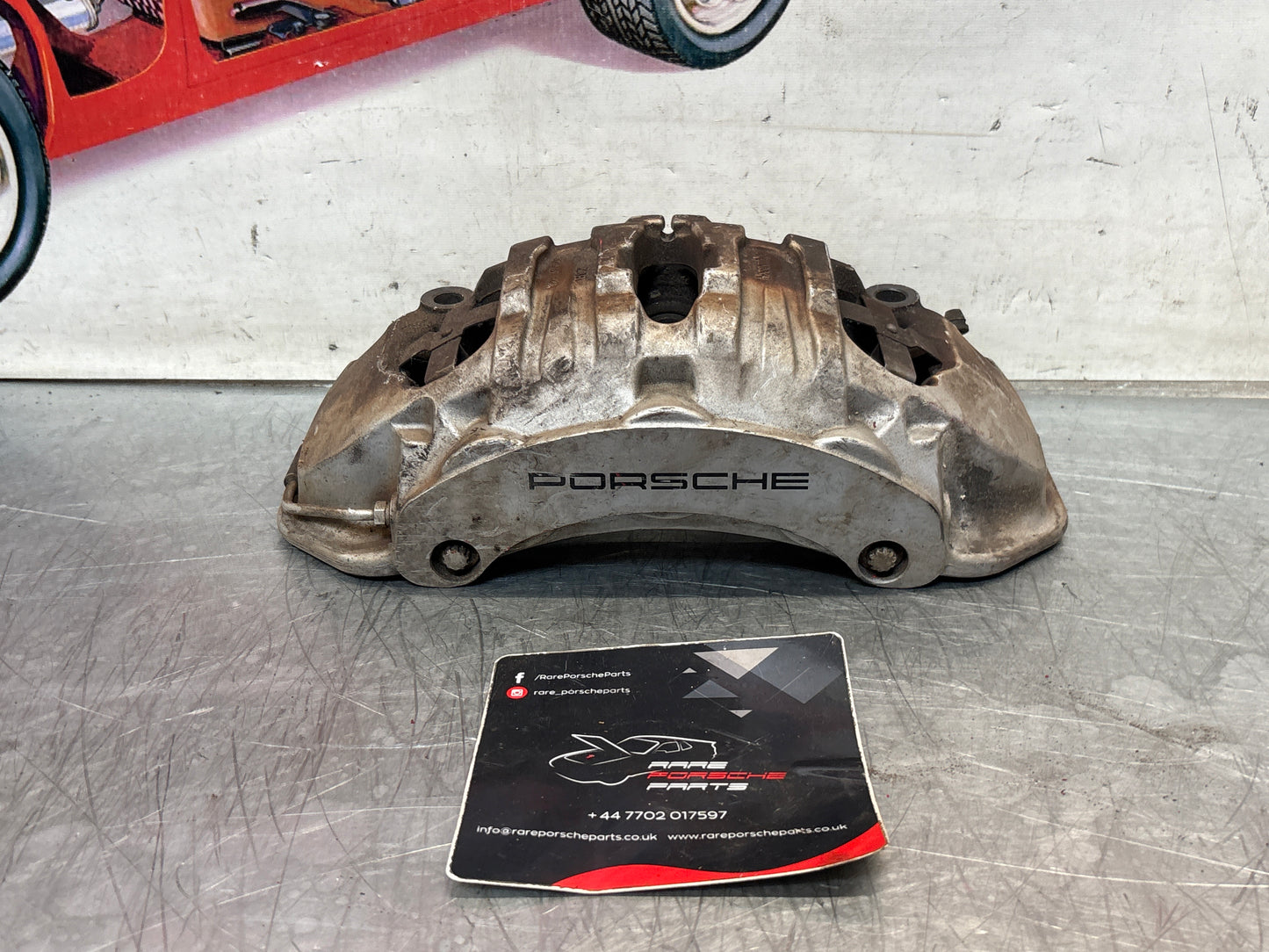Porsche Panamera front right brake caliper, used 7PP615123