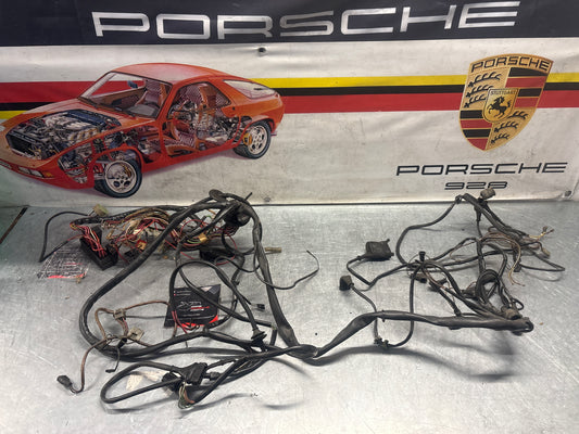 Porsche 924 Turbo / S2 / Carrera GT LHD Engine bay wiring loom with aircon, used 477971071NB