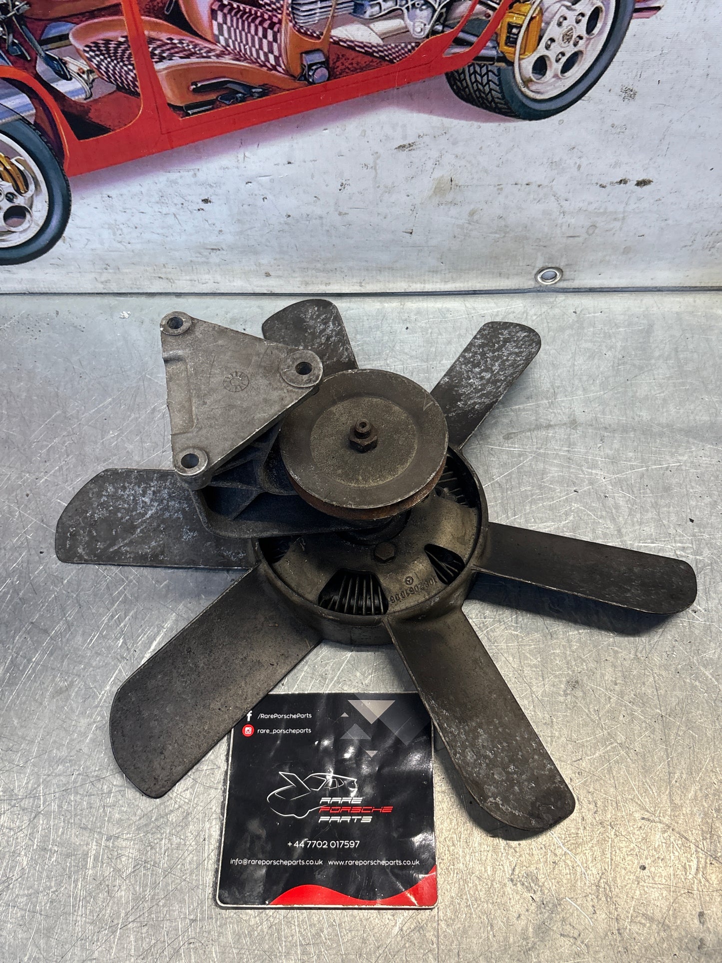 Porsche 928 Engine cooling viscous fan with bracket used 92810613701, 9281061101R