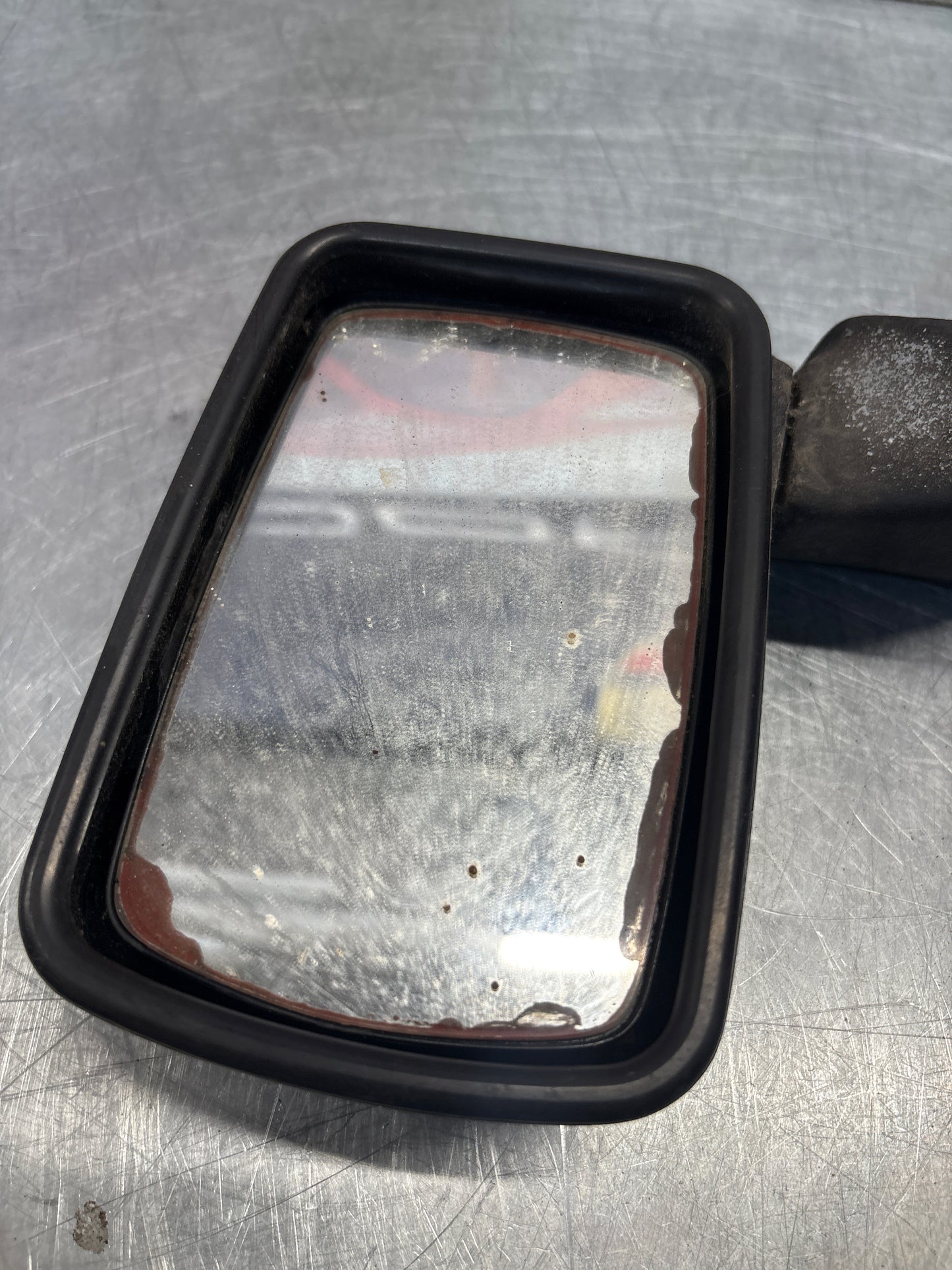 Porsche 924 early left side mirror, used