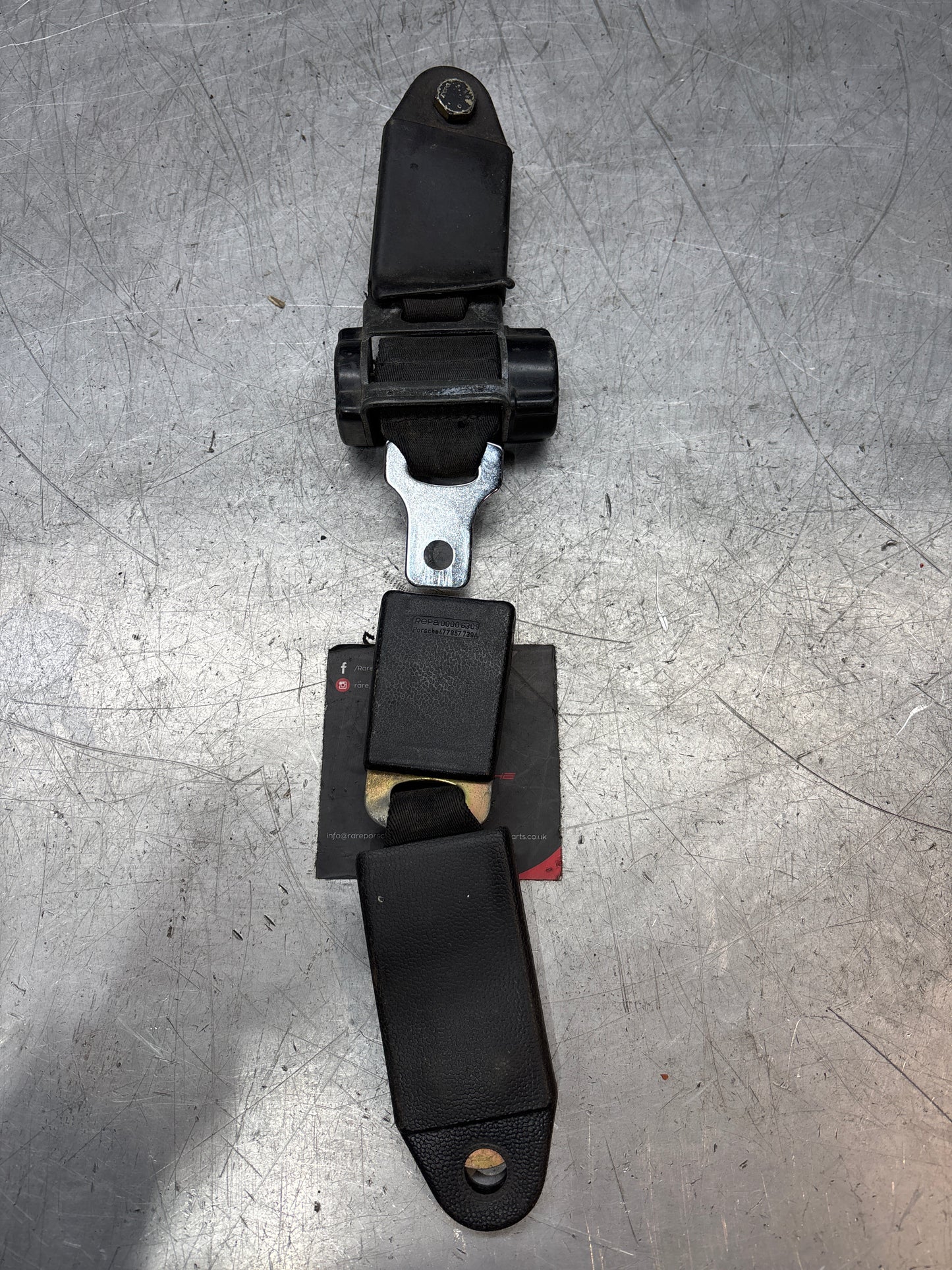 Porsche 924 944 2 point rear seat  belt with buckle 477857787A used