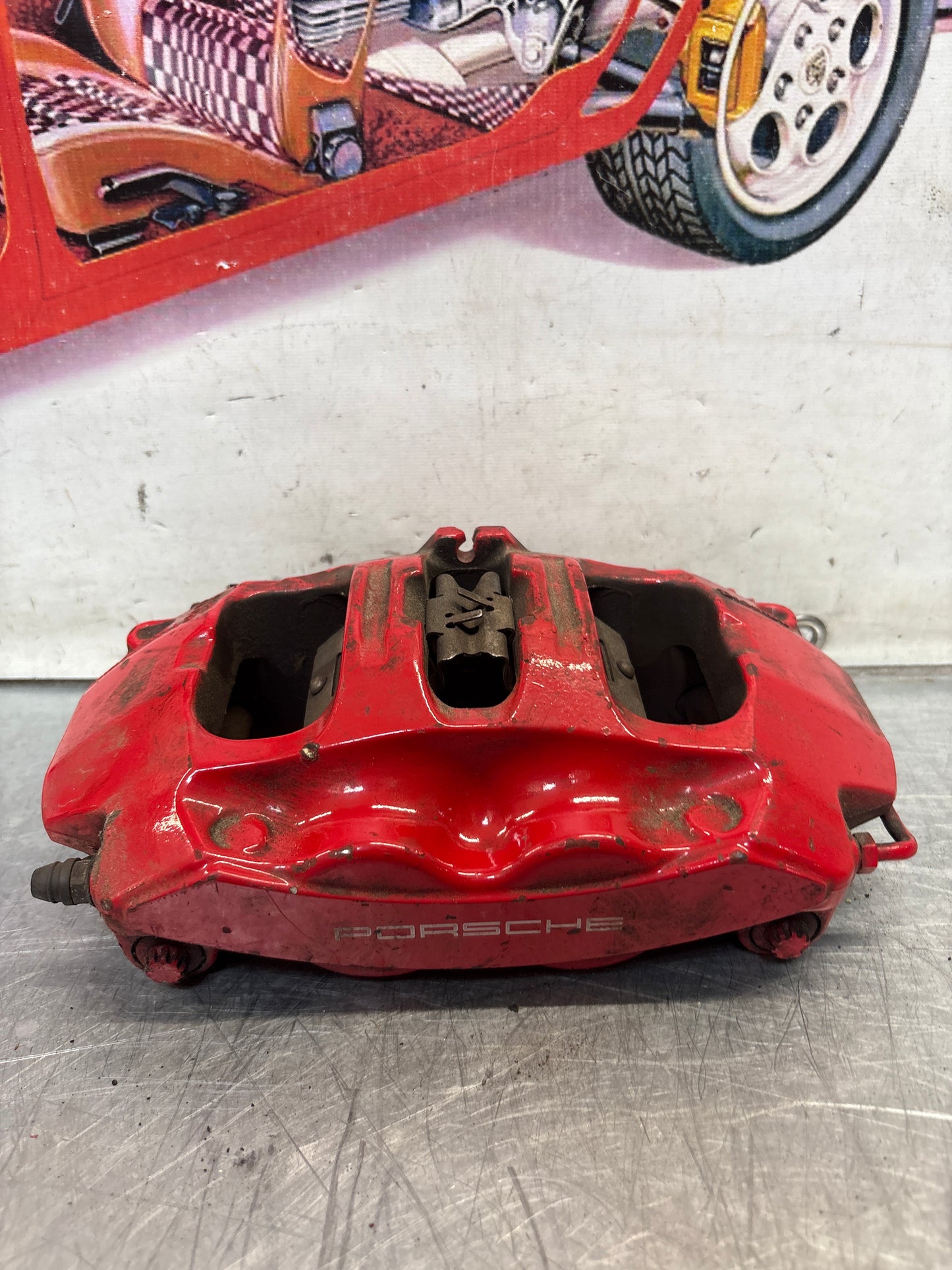 Porsche 911 997 Carrera / 981 Cayman S front left brake caliper, used 997351421/422