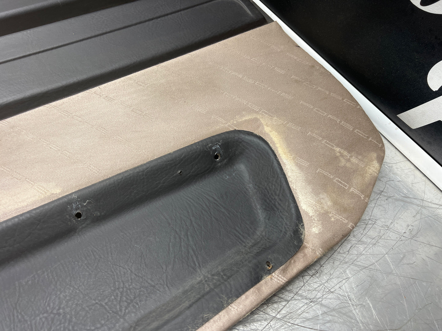 Porsche 924 944 -85.5 pair of Used RHD Porsche scripted door cards, 478867011 / 478867012 used spares or repairs