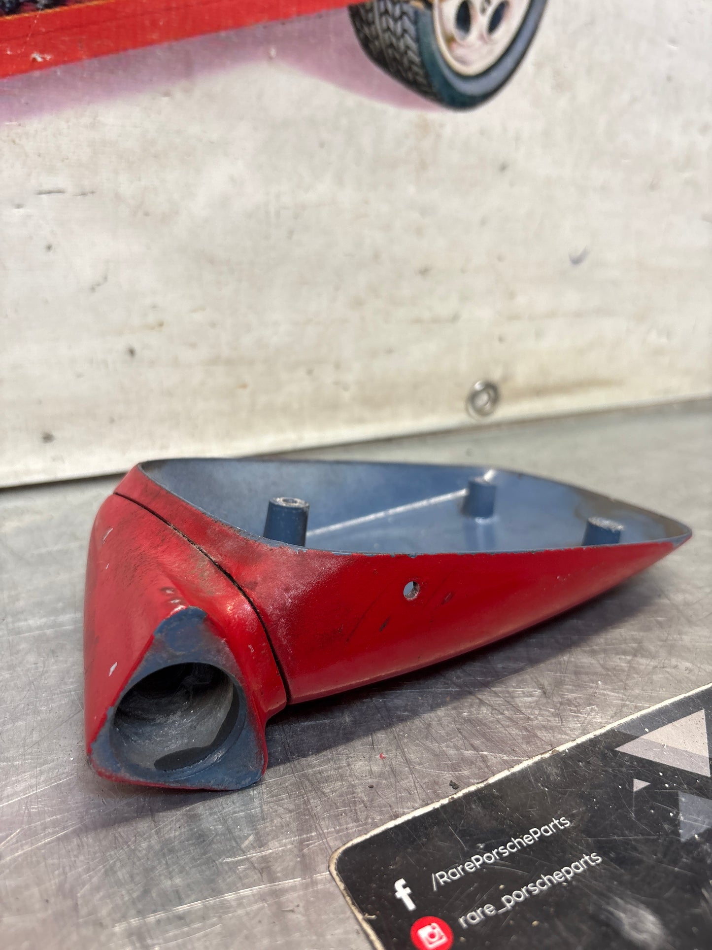 Porsche 924 944 928 mirror housing, used right 91173104403