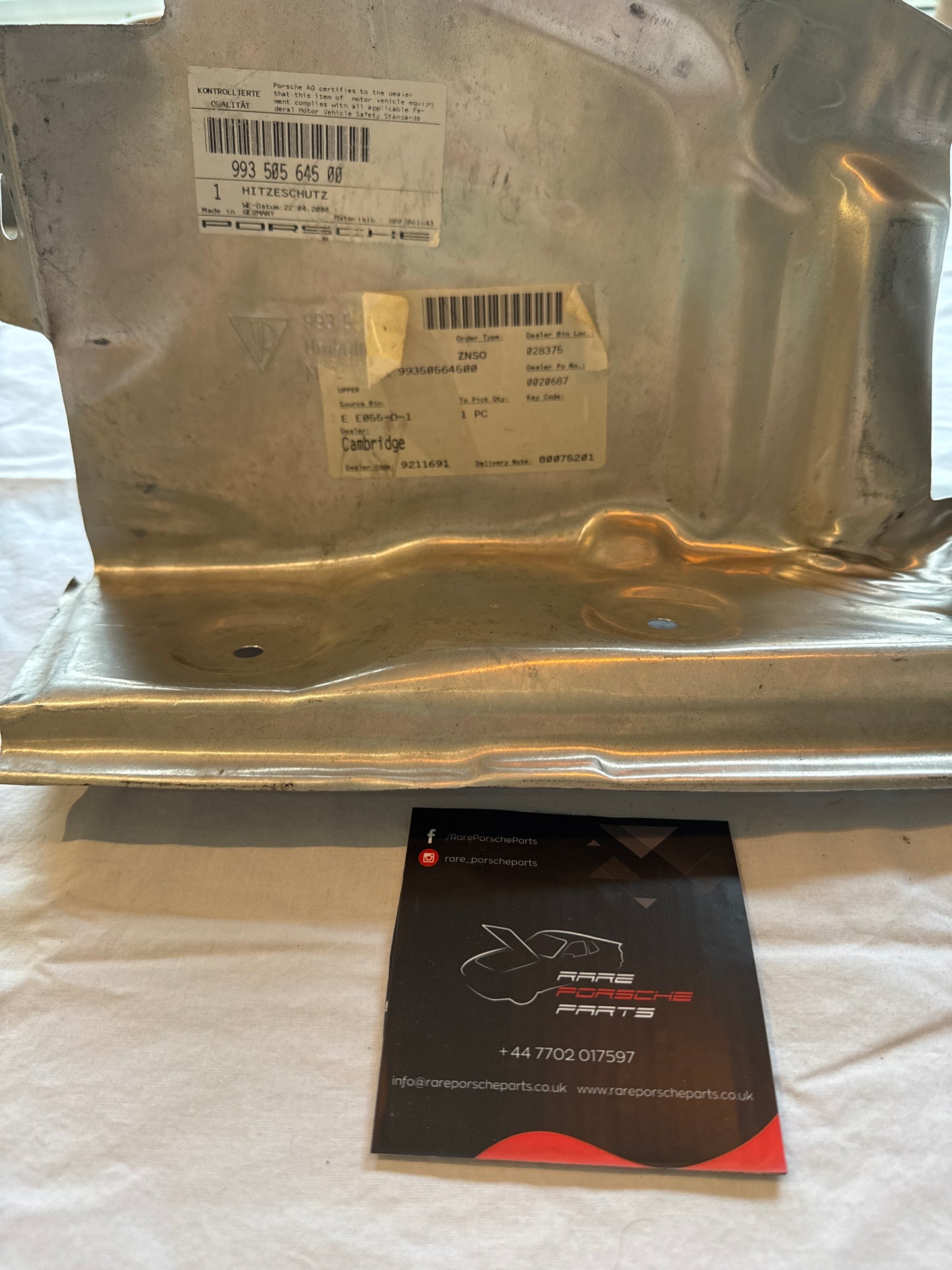 Porsche 993 Heat protection Left 993505645 NOS