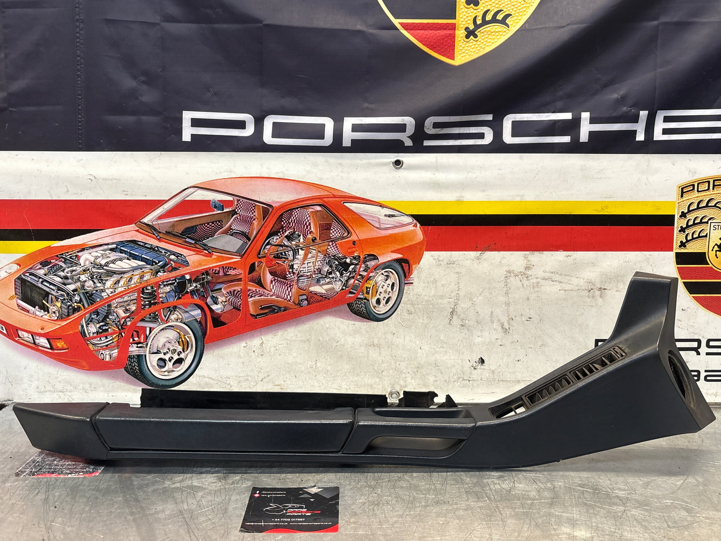 Porsche 928 blue door armrest, left, off side, 92855510103, used