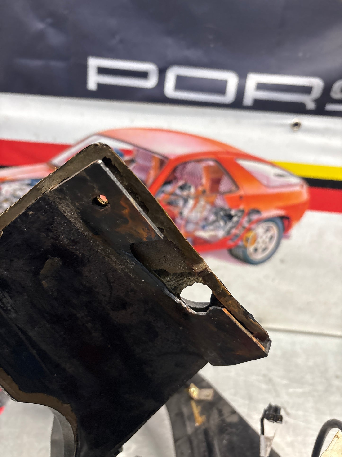 Porsche 928 Center console, used for spares or repair 92855206304 black