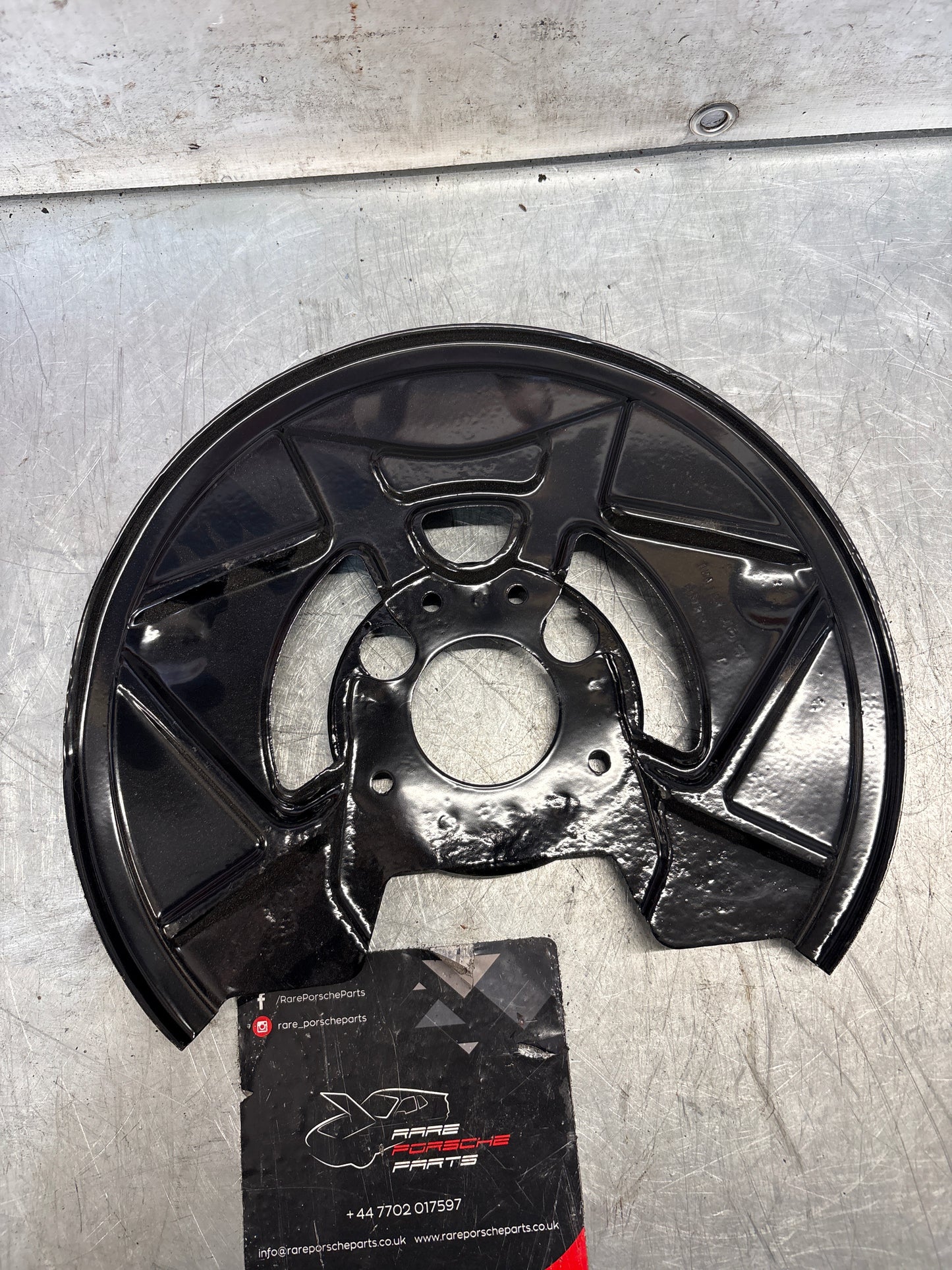Porsche 924S 944 front disc dust backing plate, refurbished 94435180401