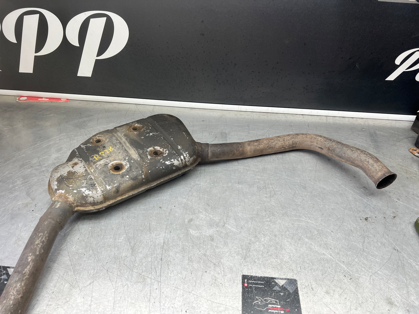 Porsche 928 Left side silencer, used 92811109302