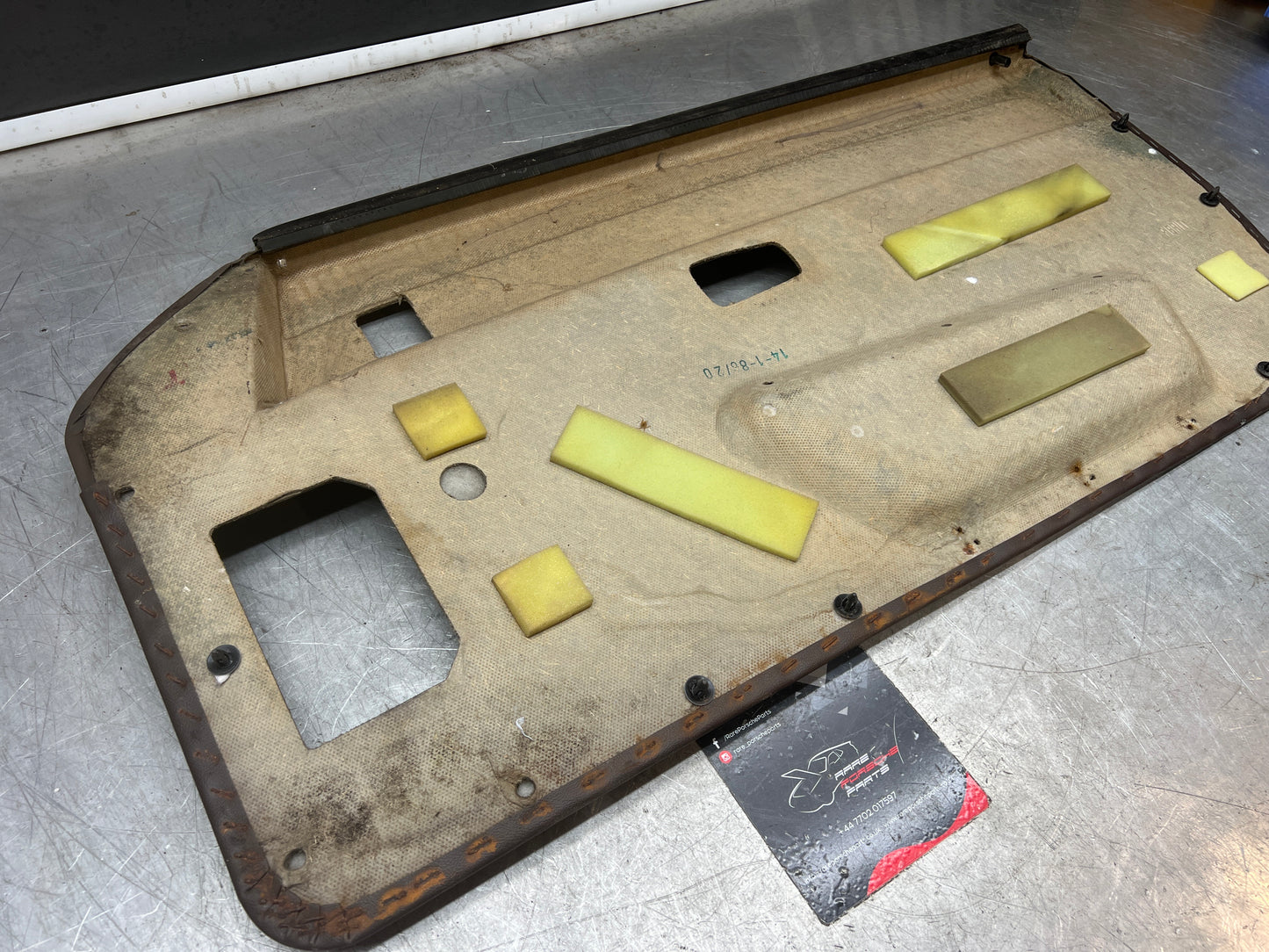 Porsche 924/944 early Porsche brown door card used condition left side, Rhd, 478867011