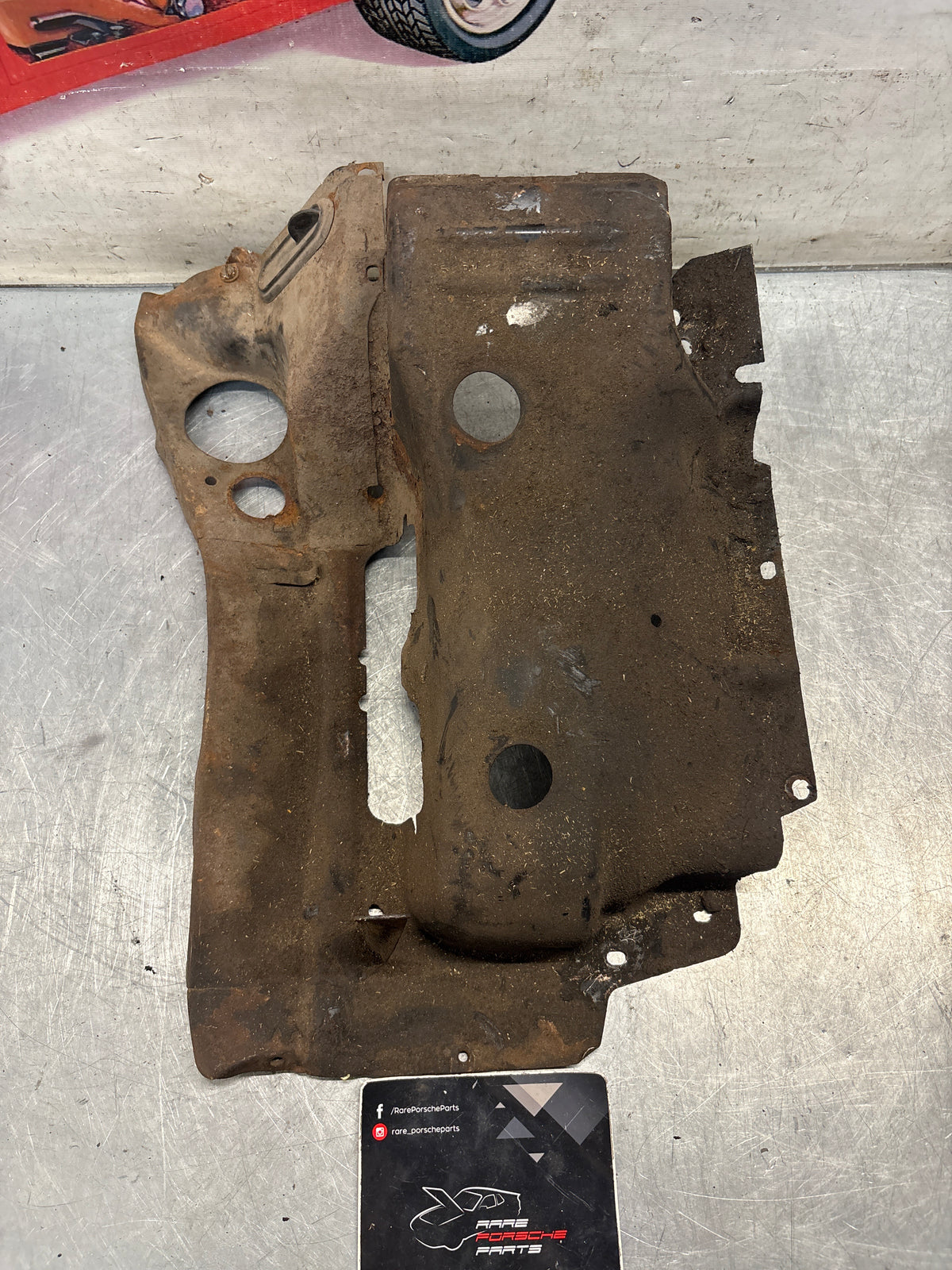 Porsche 914 cylinder cover heat shield, 022119300A Used