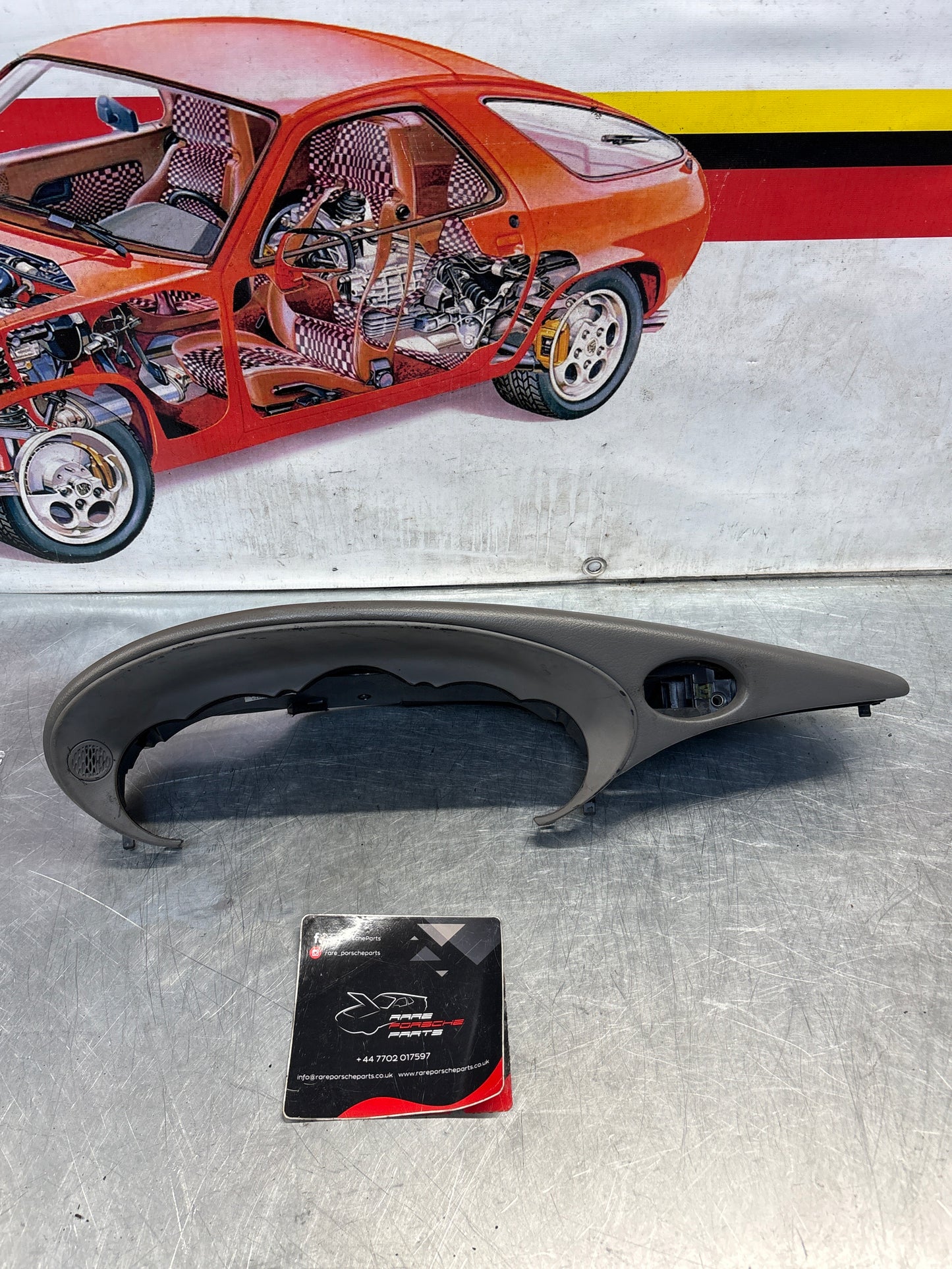 Porsche 911 996 dasboard cluster trim, used, grey 99655205902