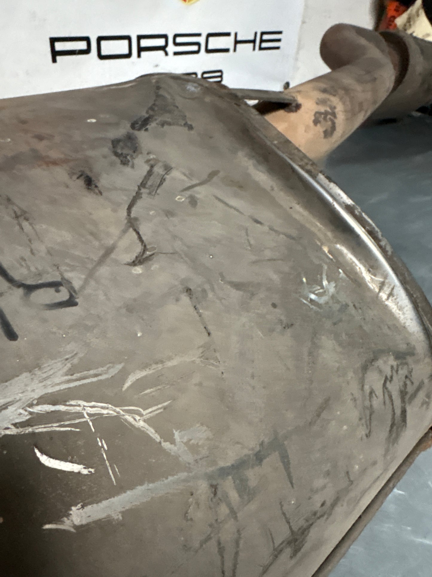 Porsche 944 S S2 genuine exhaust system rear muffler, used 94411104103